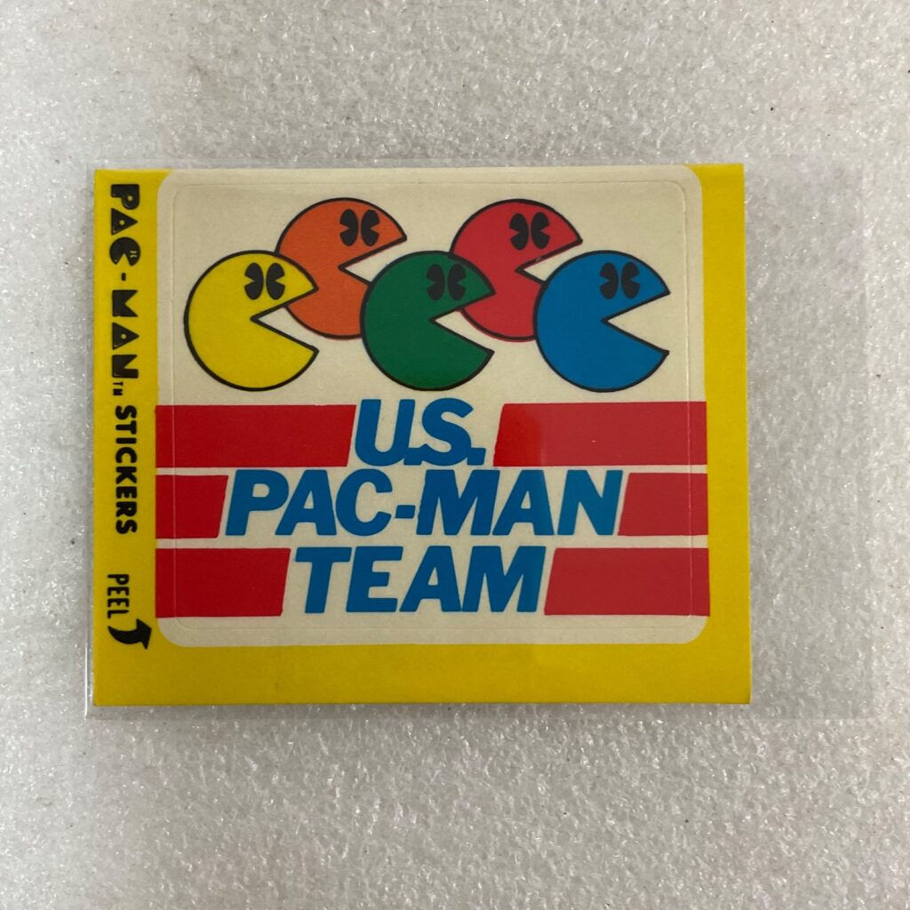 1980 Fleer Pac-Man Sticker No. 4 U.S. Pac-Man Team Bally Midway - Image 1