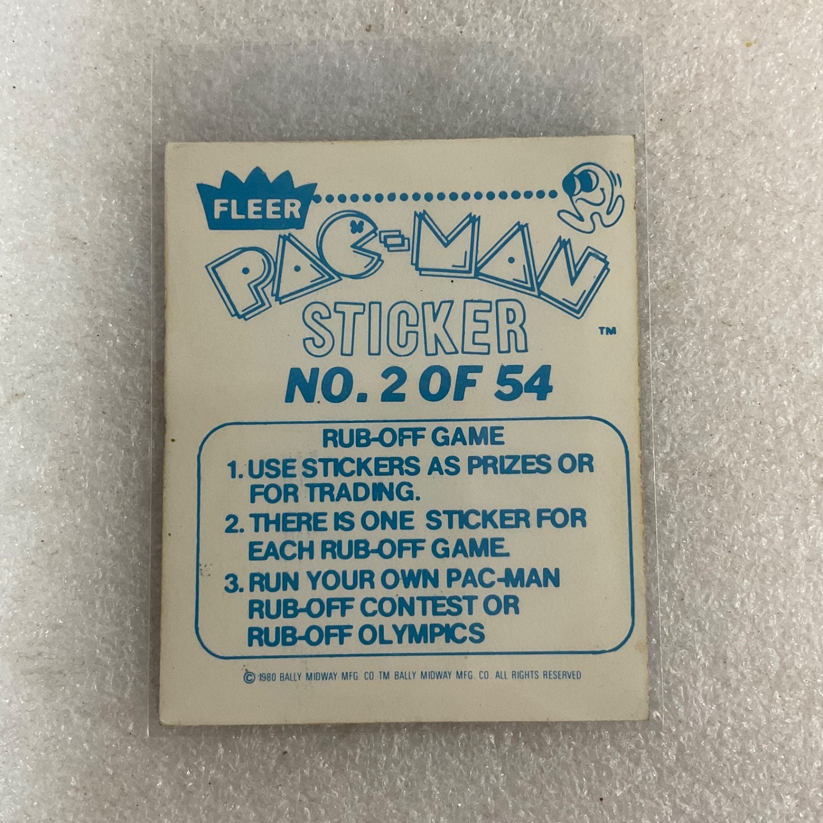 1980 Fleer Pac-Man Sticker No. 2 of 54 Charge Feet Don't Fail Me - Image 2
