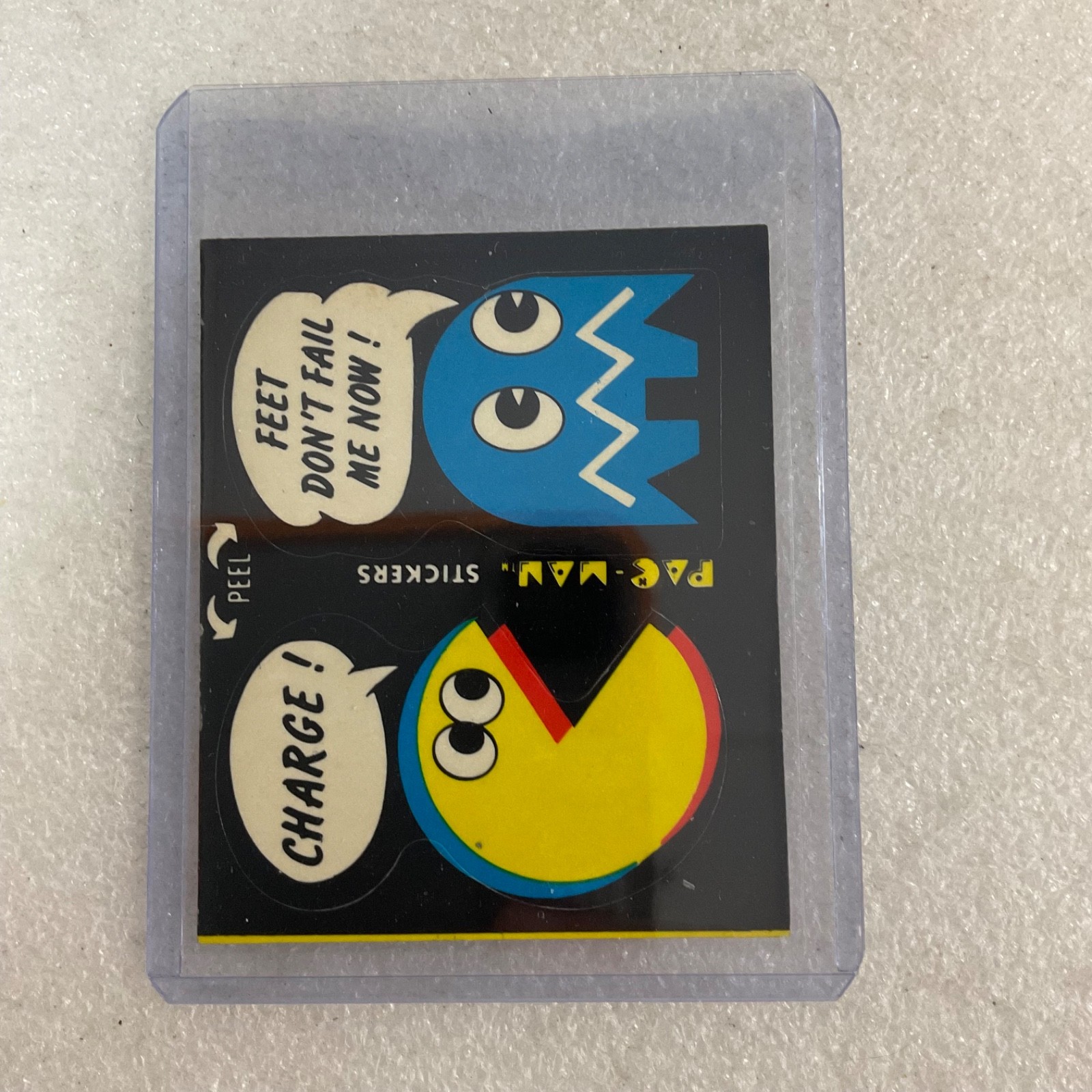 1980 Fleer Pac-Man Sticker No. 2 of 54 Charge Feet Don't Fail Me - Image 3