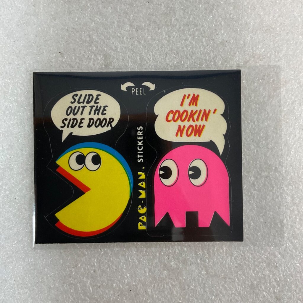 1980 Fleer Pac-Man Sticker #6 Slide Out Side Door Cookin Now - Image 1