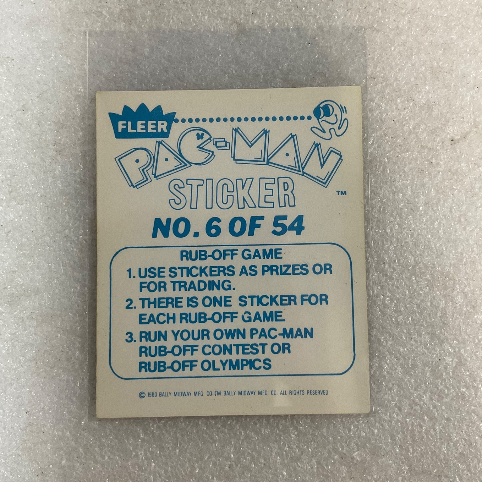 1980 Fleer Pac-Man Sticker #6 Slide Out Side Door Cookin Now - Image 2