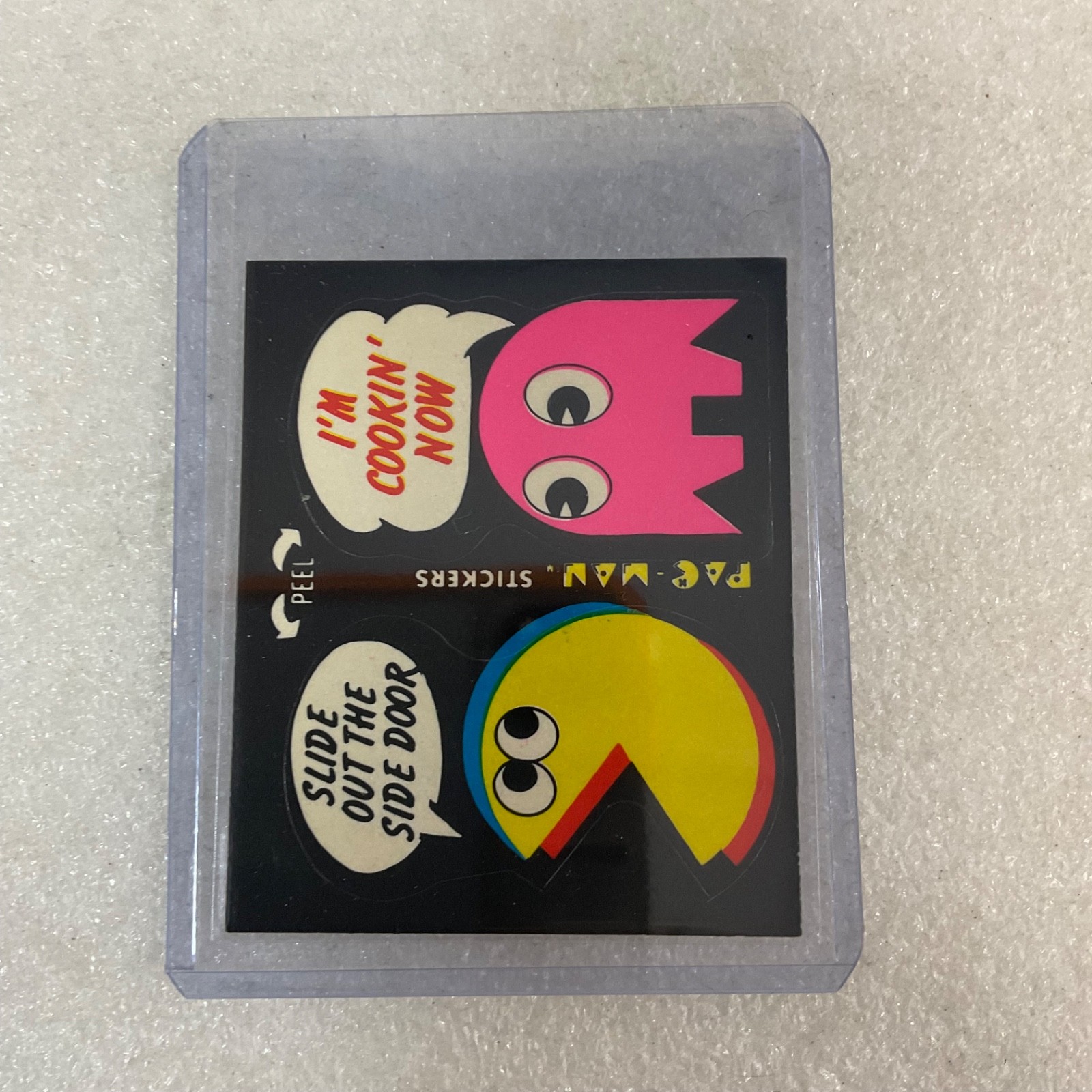 1980 Fleer Pac-Man Sticker #6 Slide Out Side Door Cookin Now - Image 3