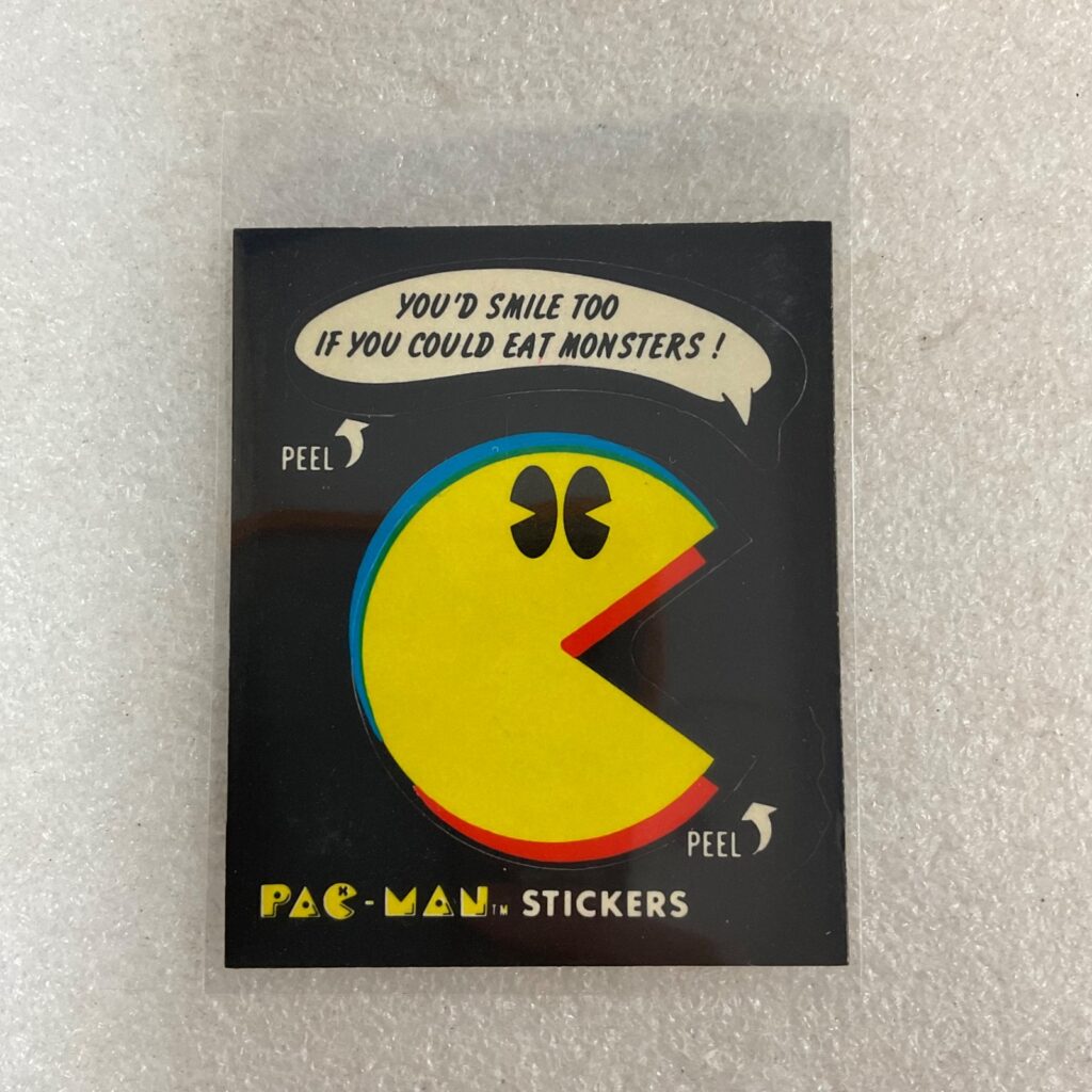 1980 Fleer Pac-Man Sticker #7 You'd Smile Too Bally Midway - Image 1