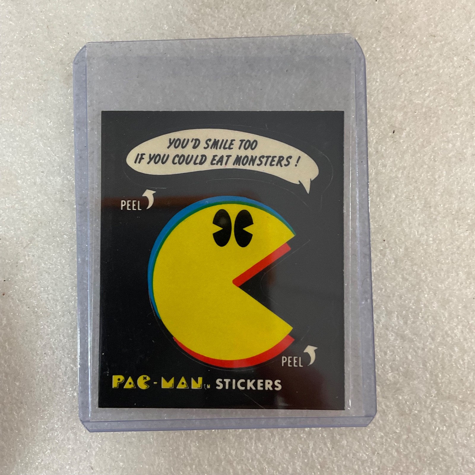 1980 Fleer Pac-Man Sticker #7 You'd Smile Too Bally Midway - Image 3