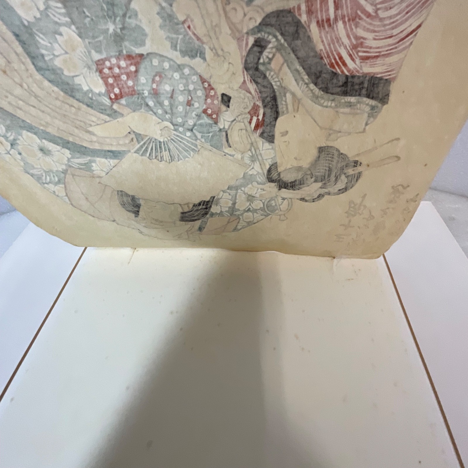 Japanese Ukiyo-e Kabuki Actor Print Mounted on Board 20x15.5in - Image 16