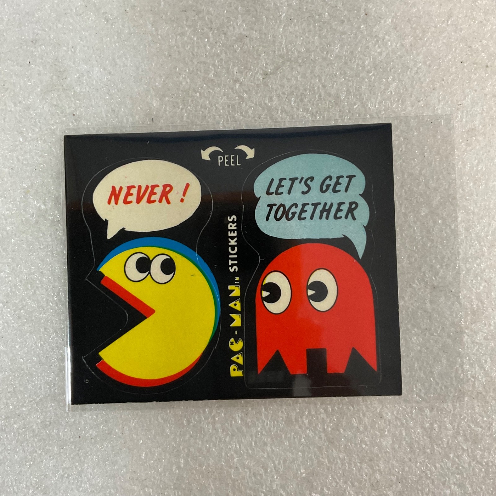 1980 Fleer Pac-Man Sticker #8 Red Ghost Arcade Game Card - Image 1