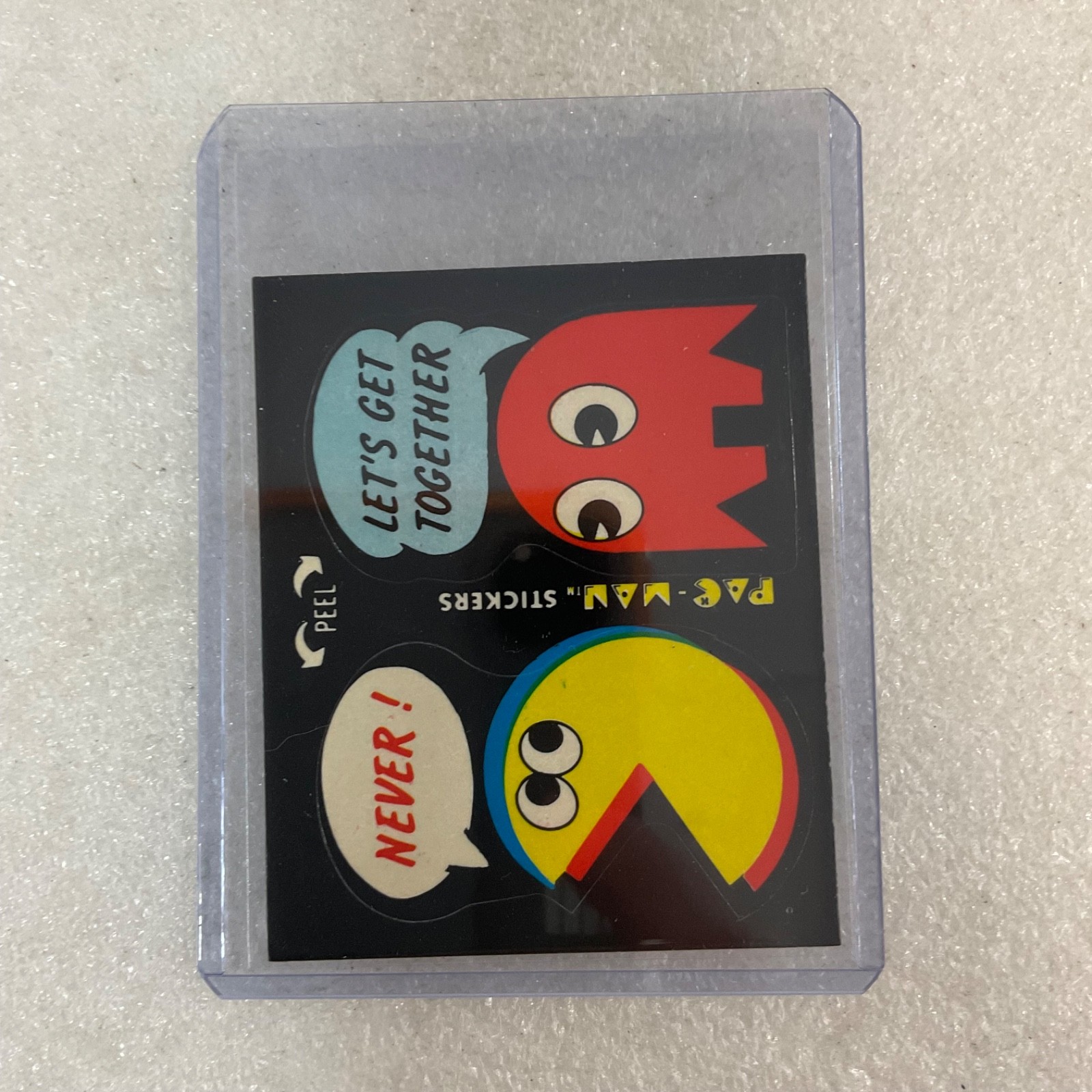 1980 Fleer Pac-Man Sticker #8 Red Ghost Arcade Game Card - Image 3