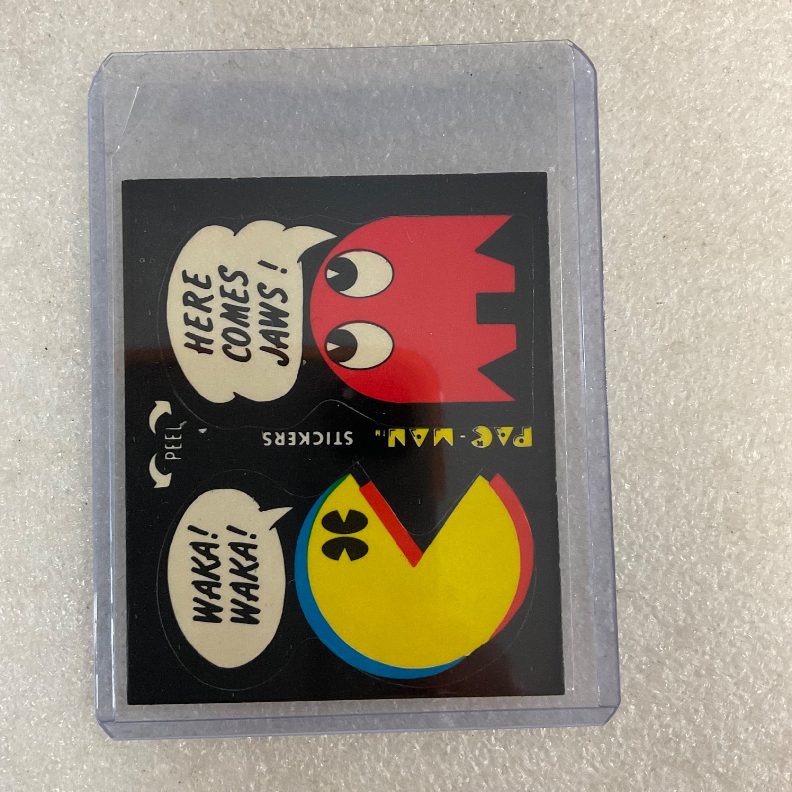 1980 Fleer Pac-Man Sticker #10 Waka Waka Here Comes Jaws Bally Midway - Image 3