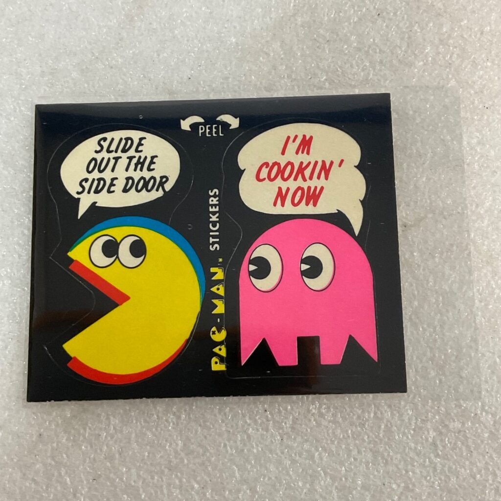 1980 Fleer Pac-Man Sticker #11 Slide Out Side Door Cookin Now - Image 1