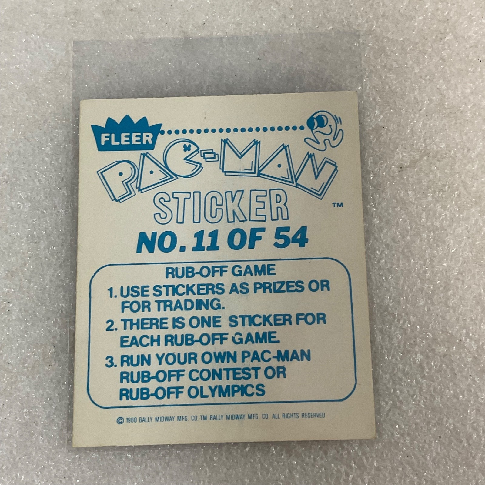 1980 Fleer Pac-Man Sticker #11 Slide Out Side Door Cookin Now - Image 2