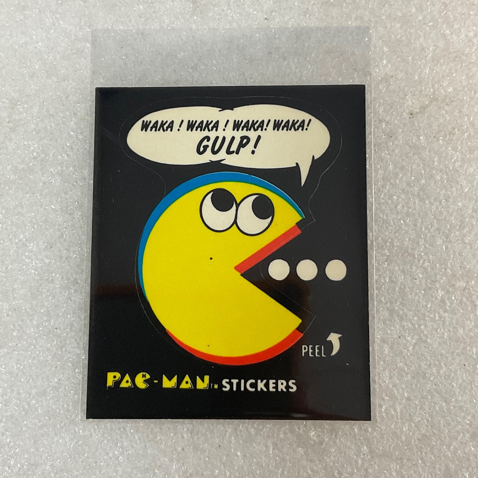 1980 Fleer Pac-Man Sticker #9 of 54 Waka Waka Gulp Midway - Image 1