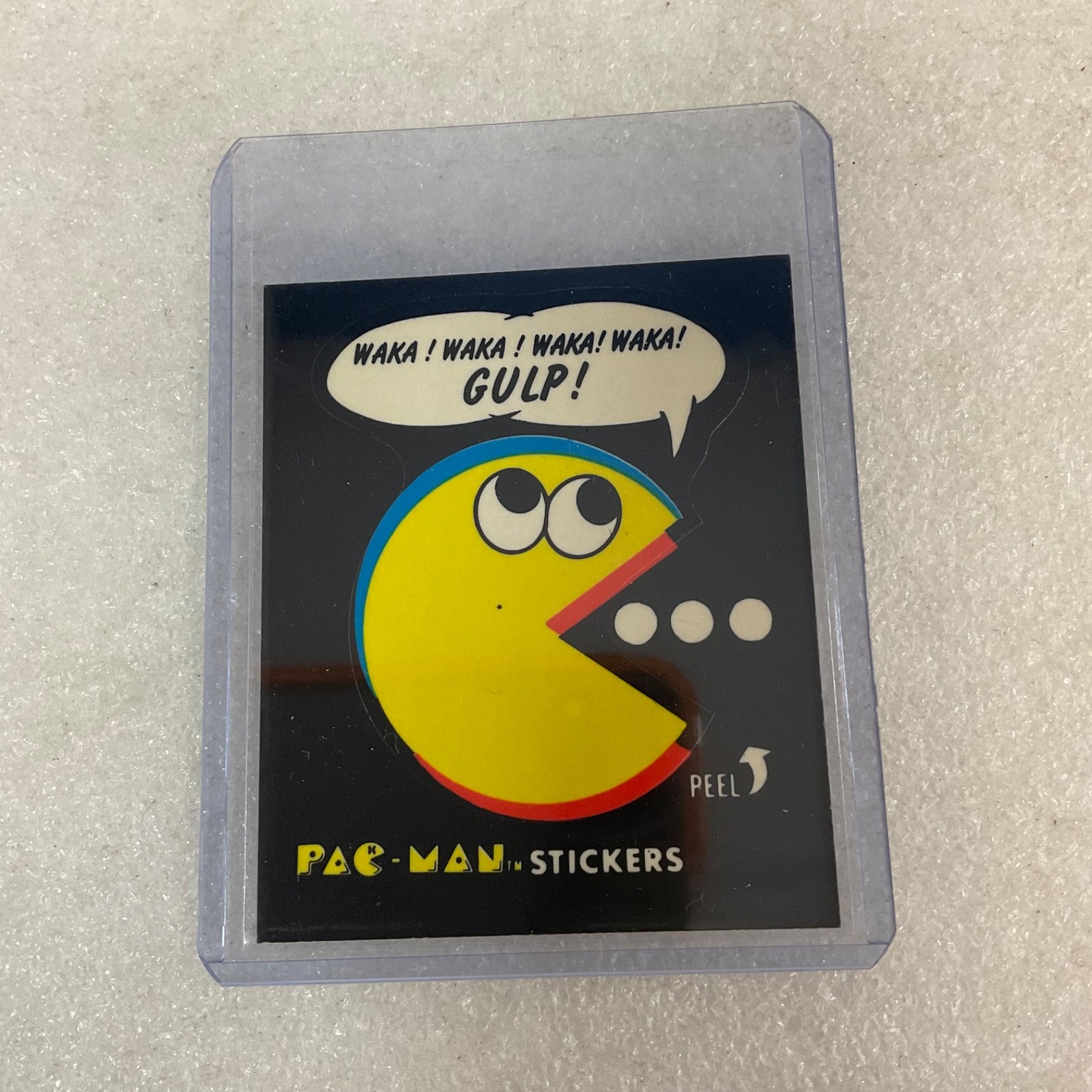 1980 Fleer Pac-Man Sticker #9 of 54 Waka Waka Gulp Midway - Image 3