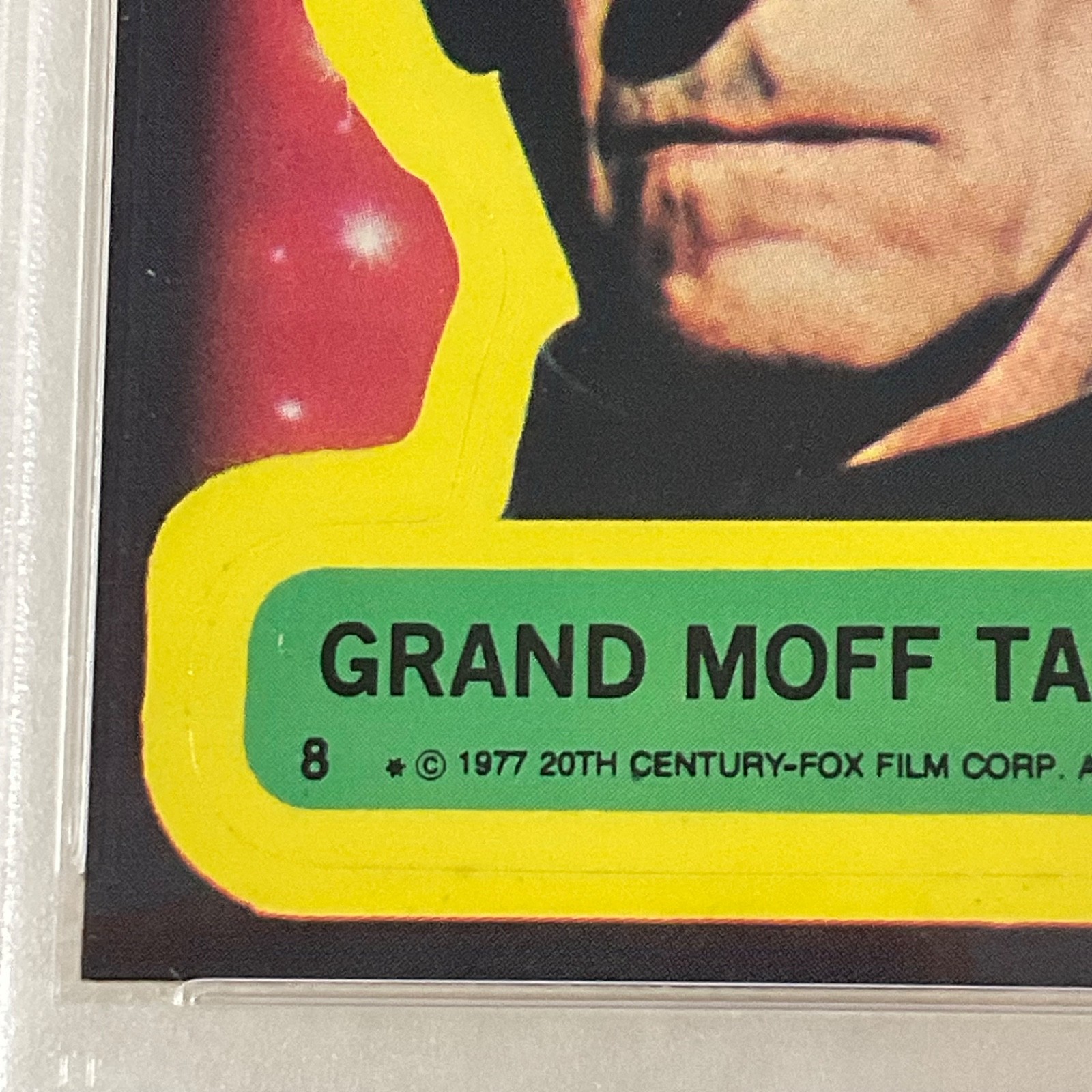 Star Wars 1977 Grand Moff Tarkin Sticker Card #8 PSA 6 CERT#151033791 - Image 8
