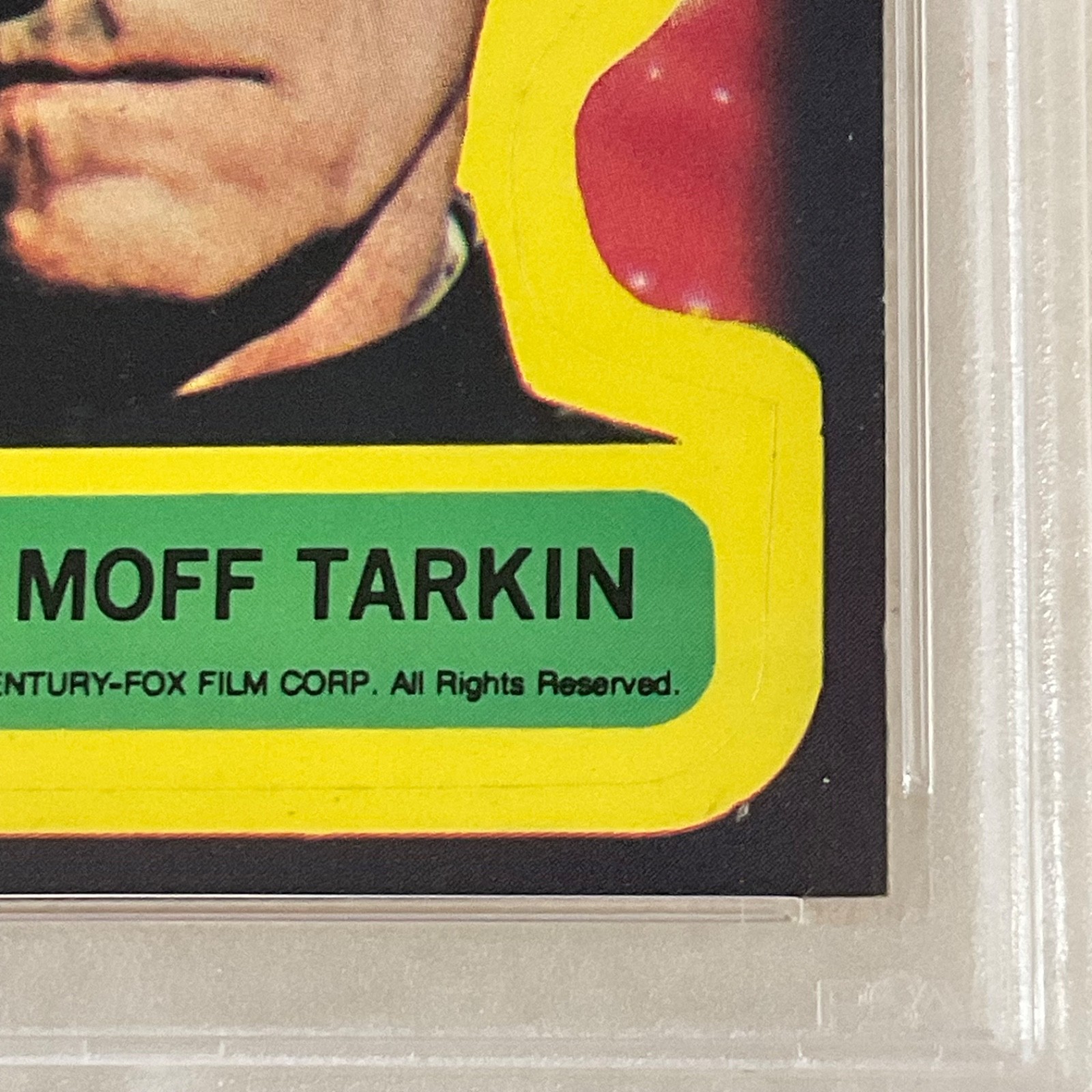 Star Wars 1977 Grand Moff Tarkin Sticker Card #8 PSA 6 CERT#151033791 - Image 7