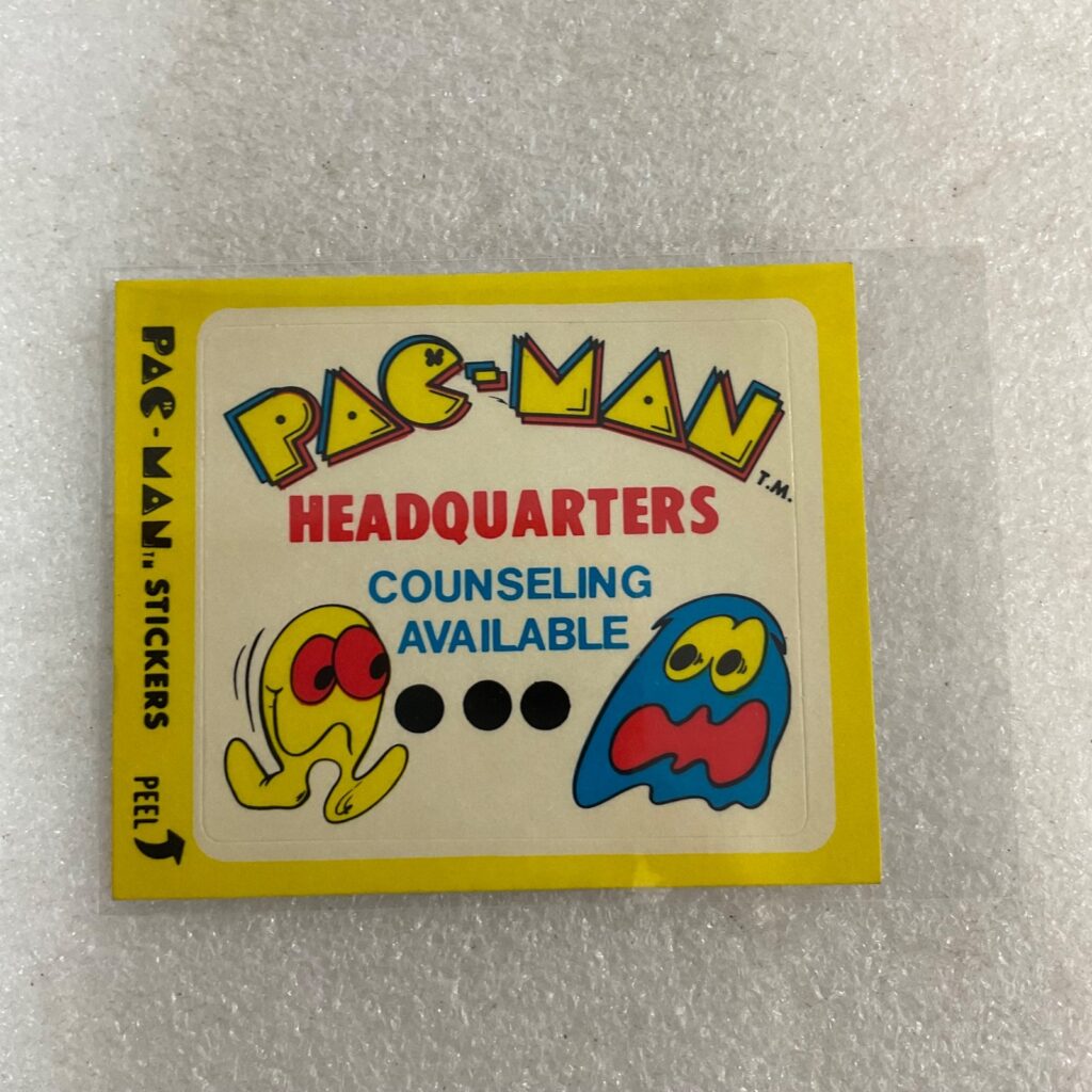1980 Fleer Pac-Man Sticker No.13 Headquarters Bally Midway - Image 1