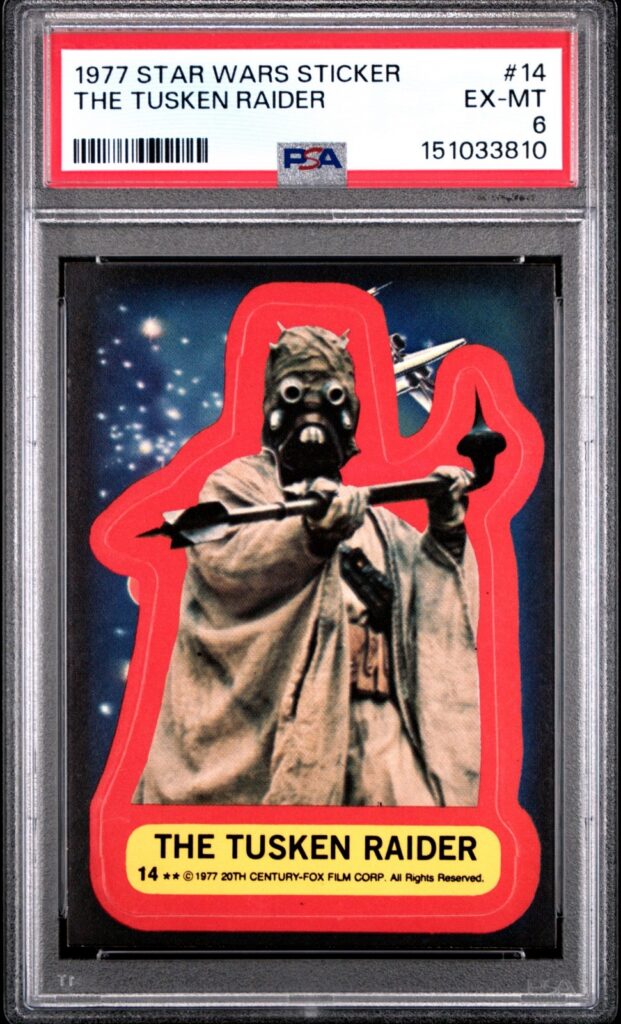 Star Wars 1977 The Tusken Raider Sticker Card #14 PSA 6 CERT#151033810 - Image 1