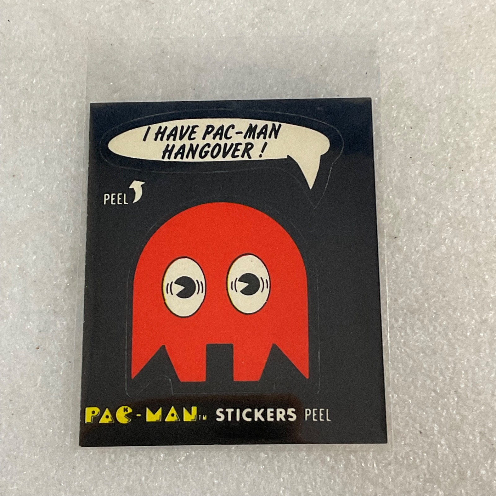 1980 Fleer Pac-Man Sticker #15 I Have Pac-Man Hangover Bally Midway - Image 1