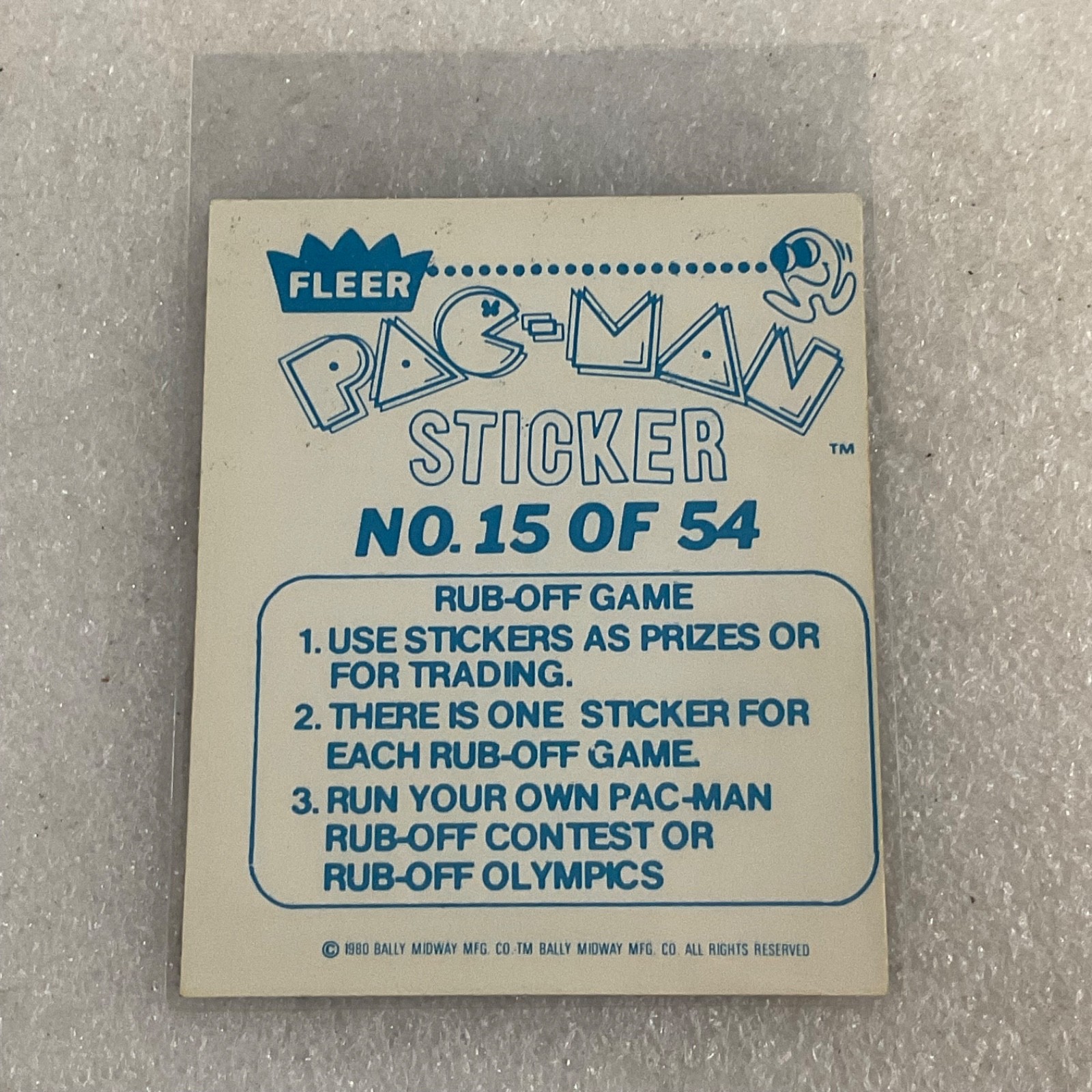 1980 Fleer Pac-Man Sticker #15 I Have Pac-Man Hangover Bally Midway - Image 2