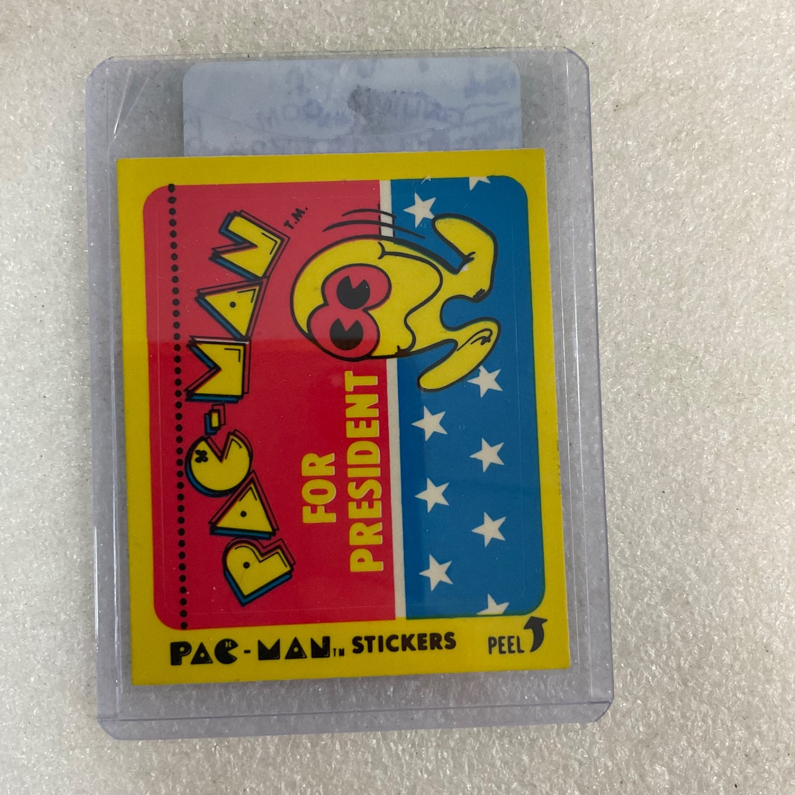 1980 Fleer Pac-Man Sticker #12 For President Midway - Image 3