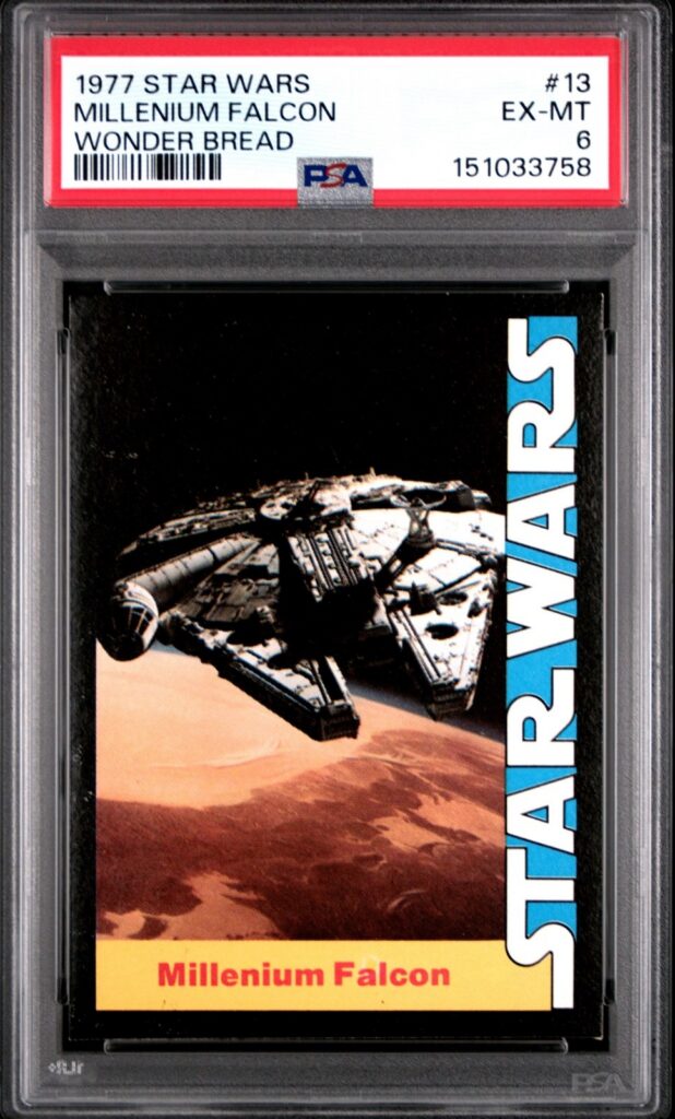 1977 Star Wars Wonder Bread #13 Millenium Falcon PSA 6 CERT#151033758 - Image 1