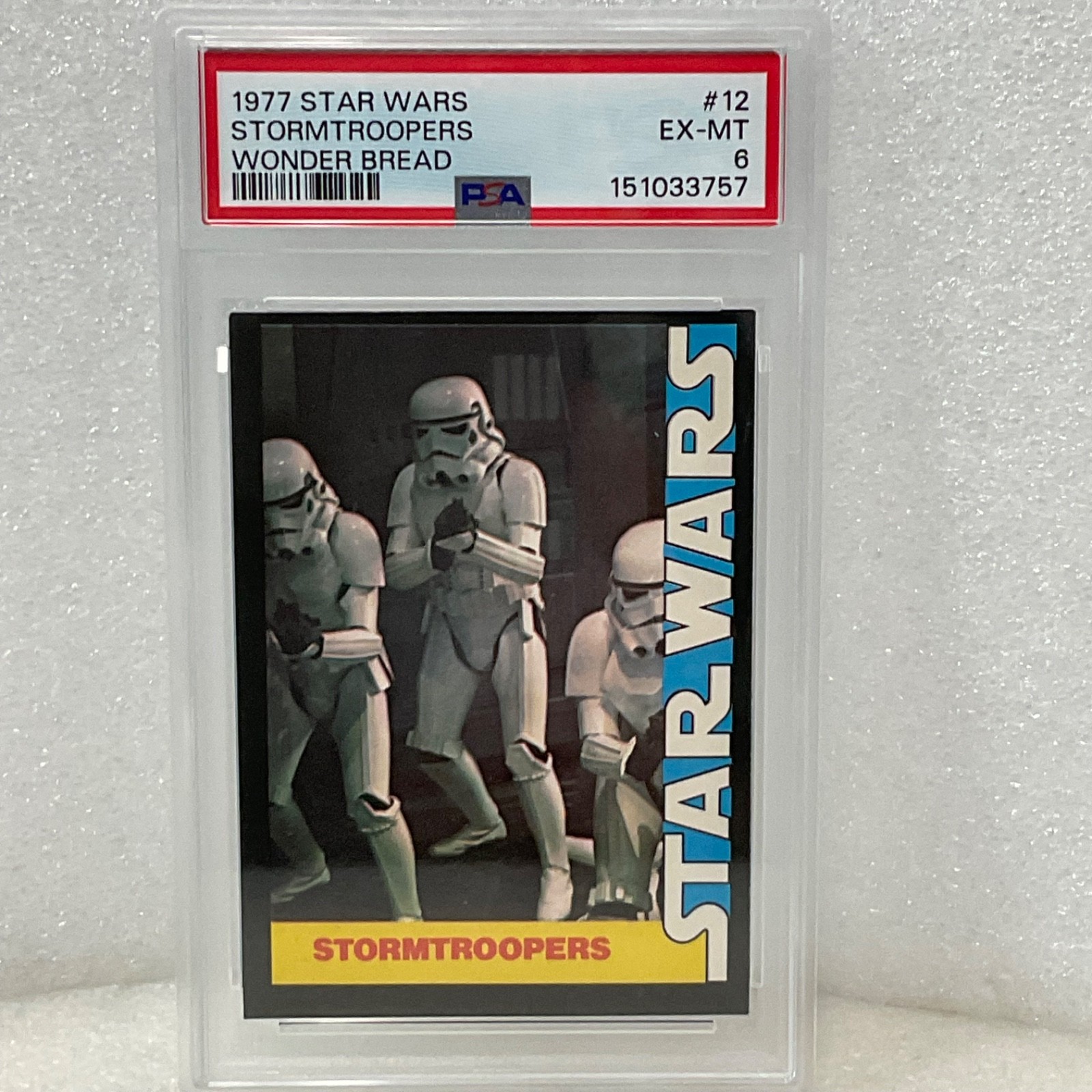 Star Wars 1977 Wonder Bread Stormtroopers #12 PSA 6 CERT#151033757 - Image 3