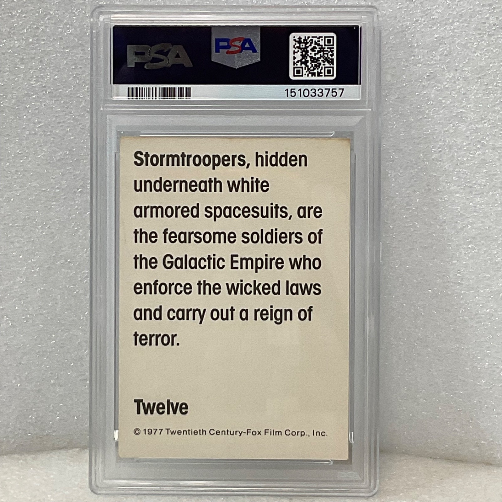 Star Wars 1977 Wonder Bread Stormtroopers #12 PSA 6 CERT#151033757 - Image 5