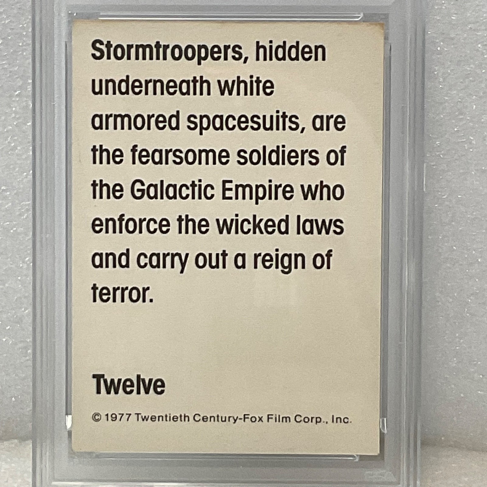 Star Wars 1977 Wonder Bread Stormtroopers #12 PSA 6 CERT#151033757 - Image 6