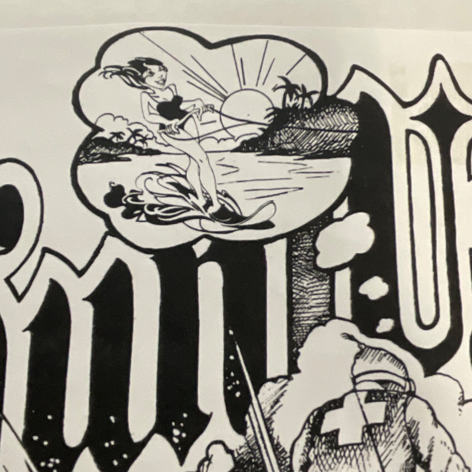Sun Valley Ski Patrol Paper Art Print T Teige Black White 16x12in - Image 21