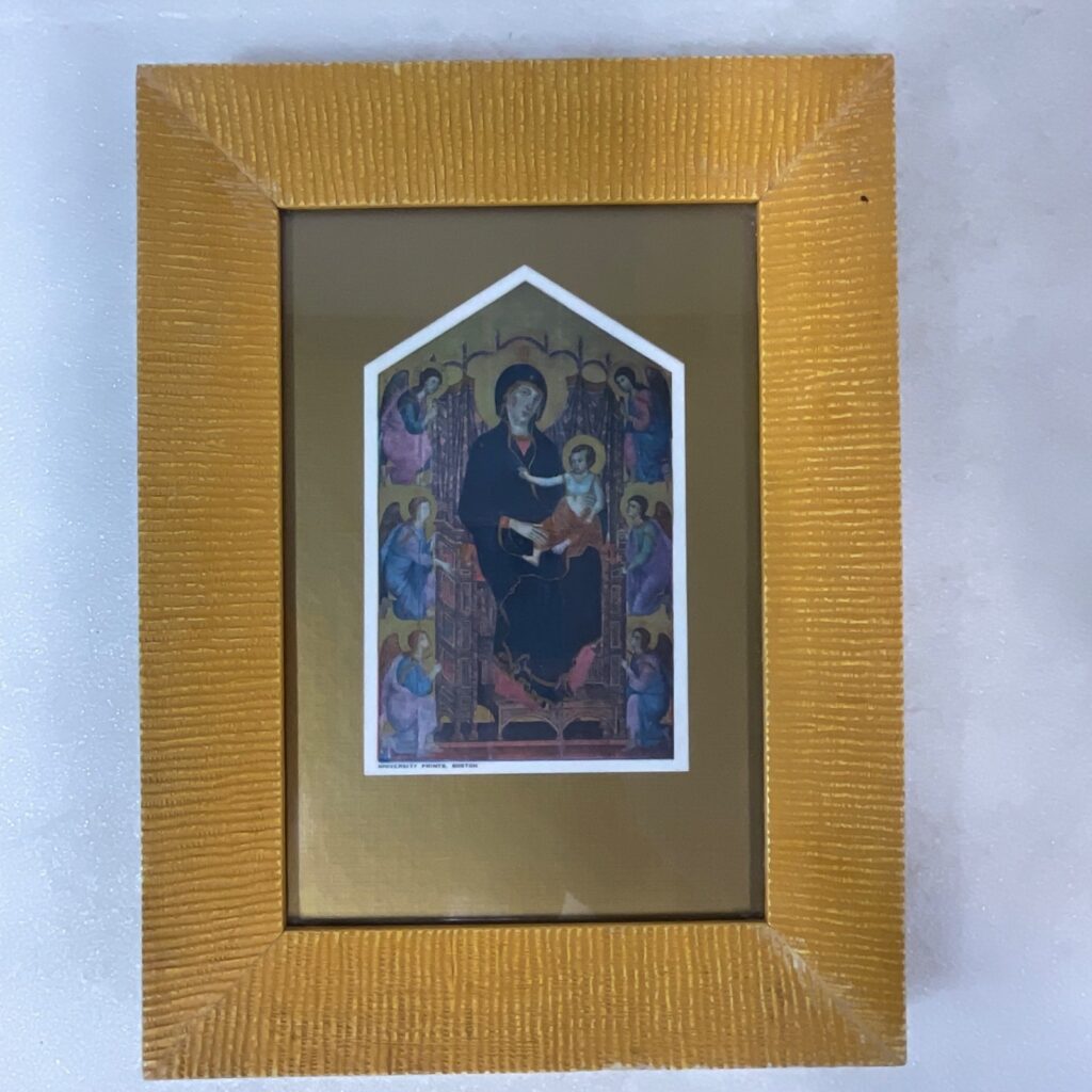 Framed Madonna Child Religious Print University Prints Boston 12x9in - Image 1