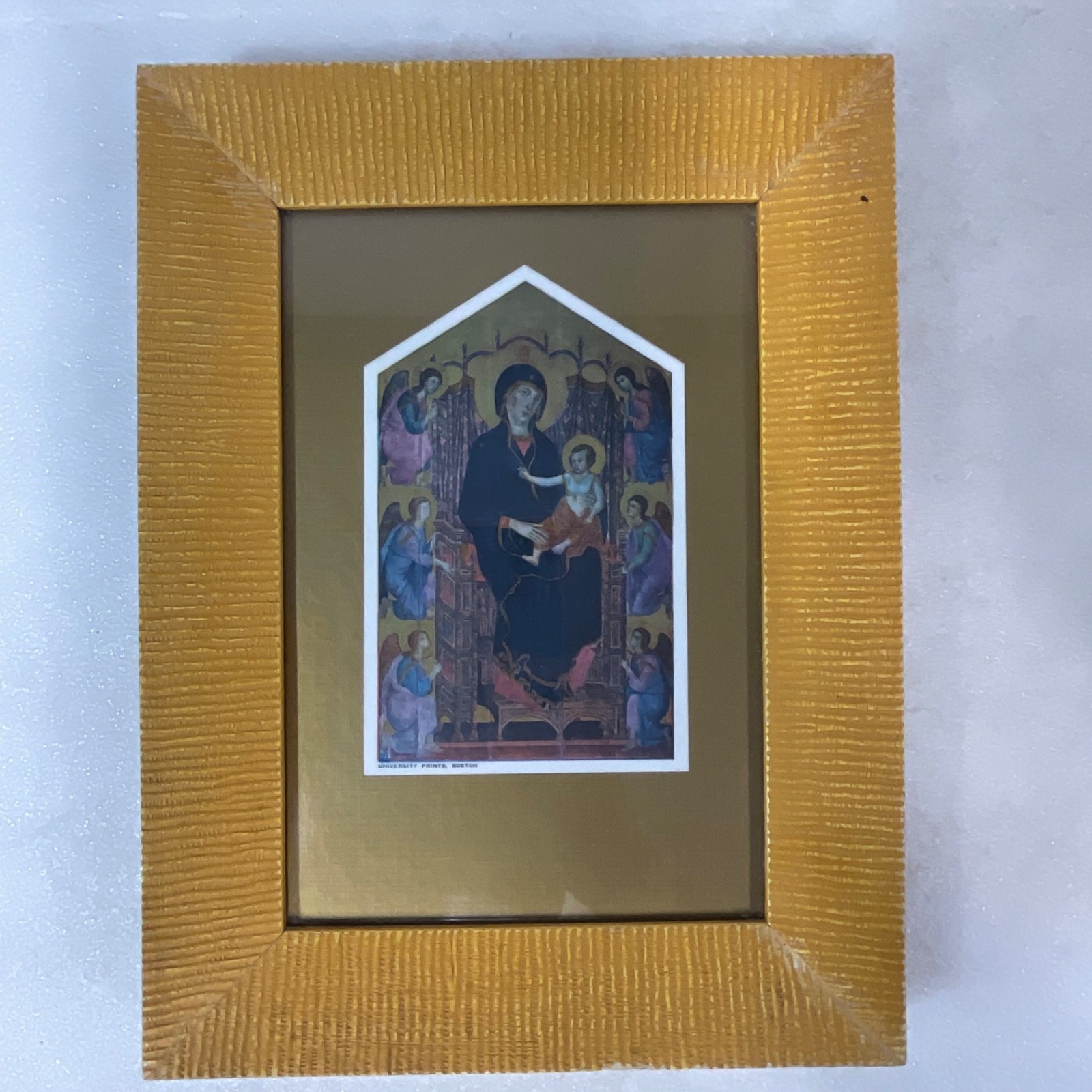 Framed Madonna Child Religious Print University Prints Boston 12x9in - Image 1