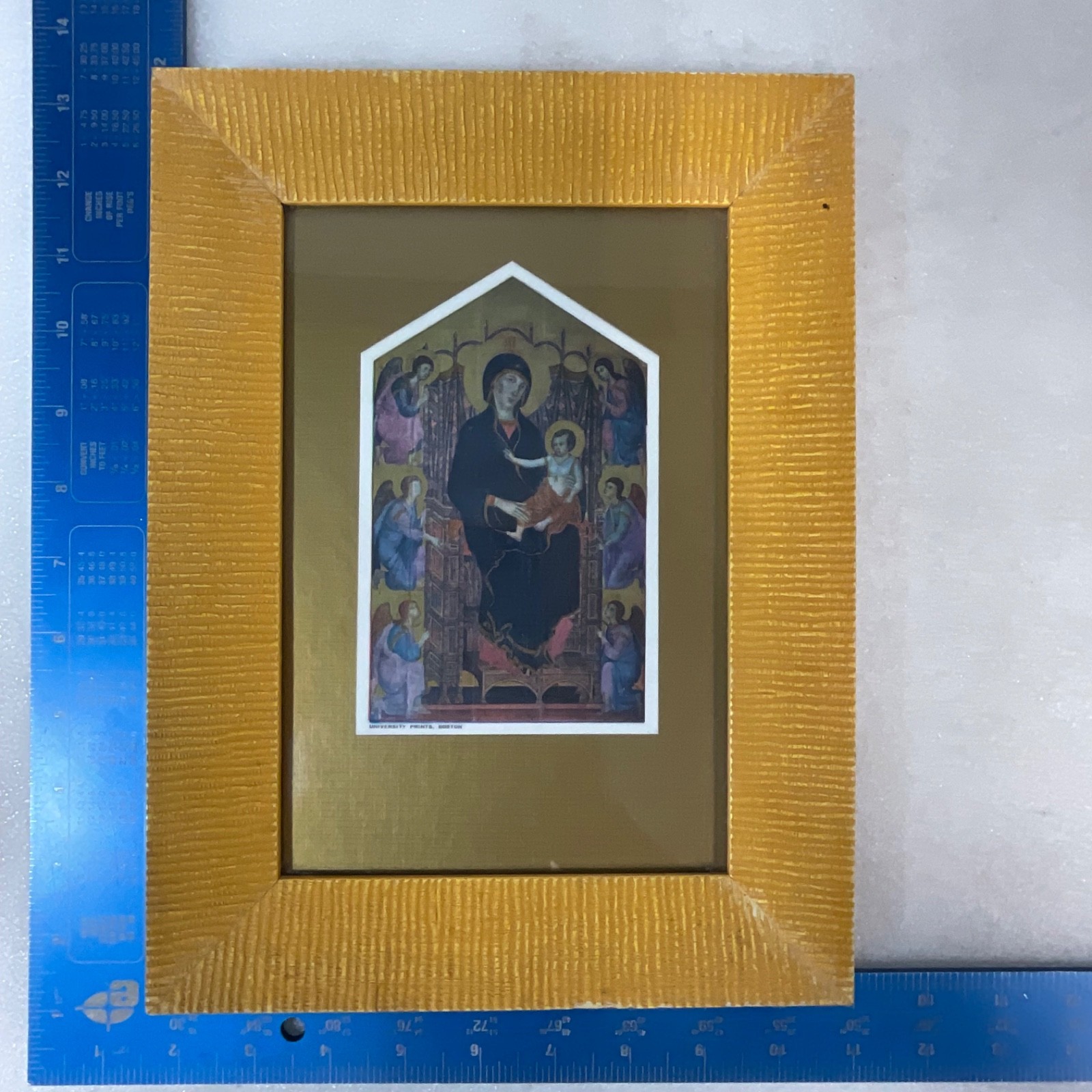 Framed Madonna Child Religious Print University Prints Boston 12x9in - Image 3