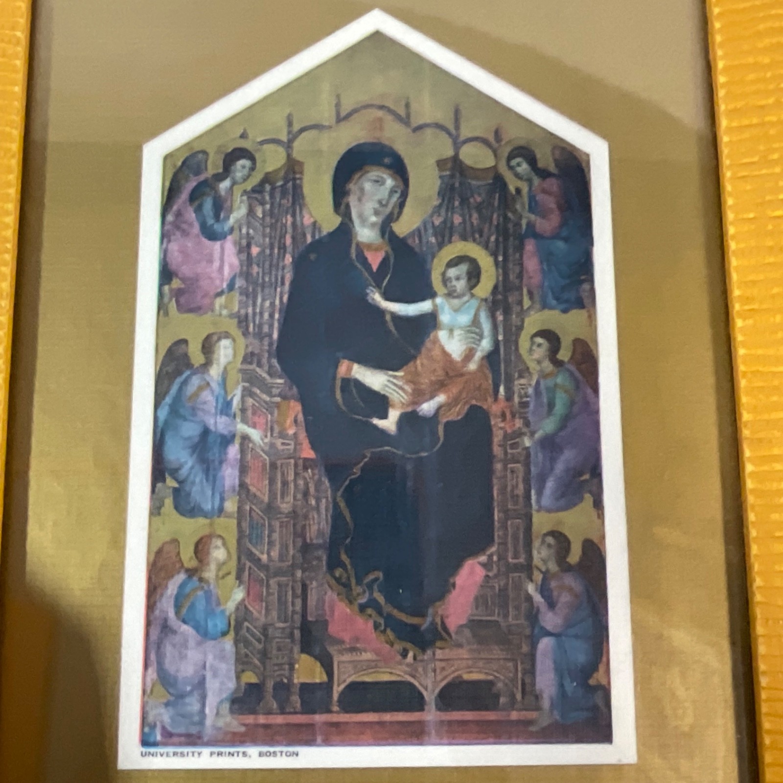 Framed Madonna Child Religious Print University Prints Boston 12x9in - Image 9