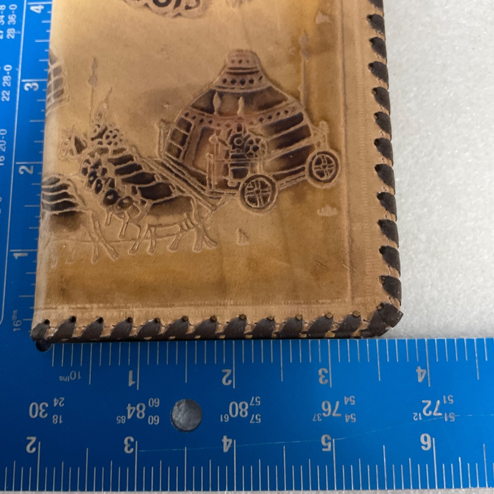 Chinggis Khan Leather Wallet Mongolia Tooled Bifold Montulga Co Ltd Genghis Khan - Image 13