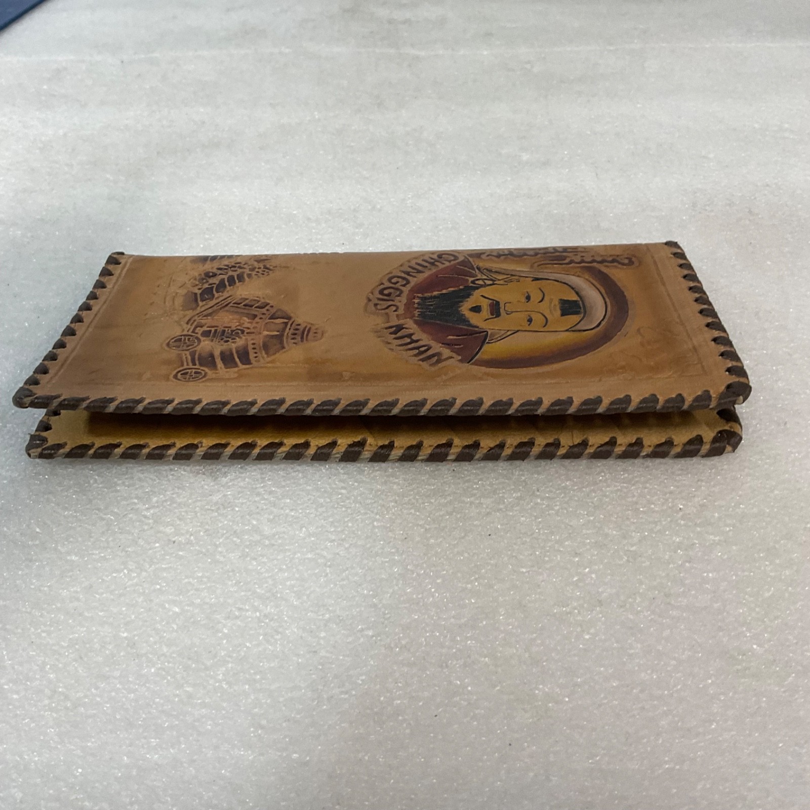 Chinggis Khan Leather Wallet Mongolia Tooled Bifold Montulga Co Ltd Genghis Khan - Image 15