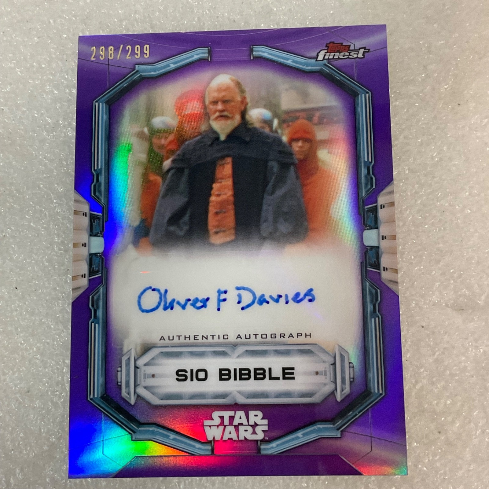 2022 Topps Finest Star Wars Sio Bibble Auto FA-OFD /299 Oliver Ford Davies - Image 1