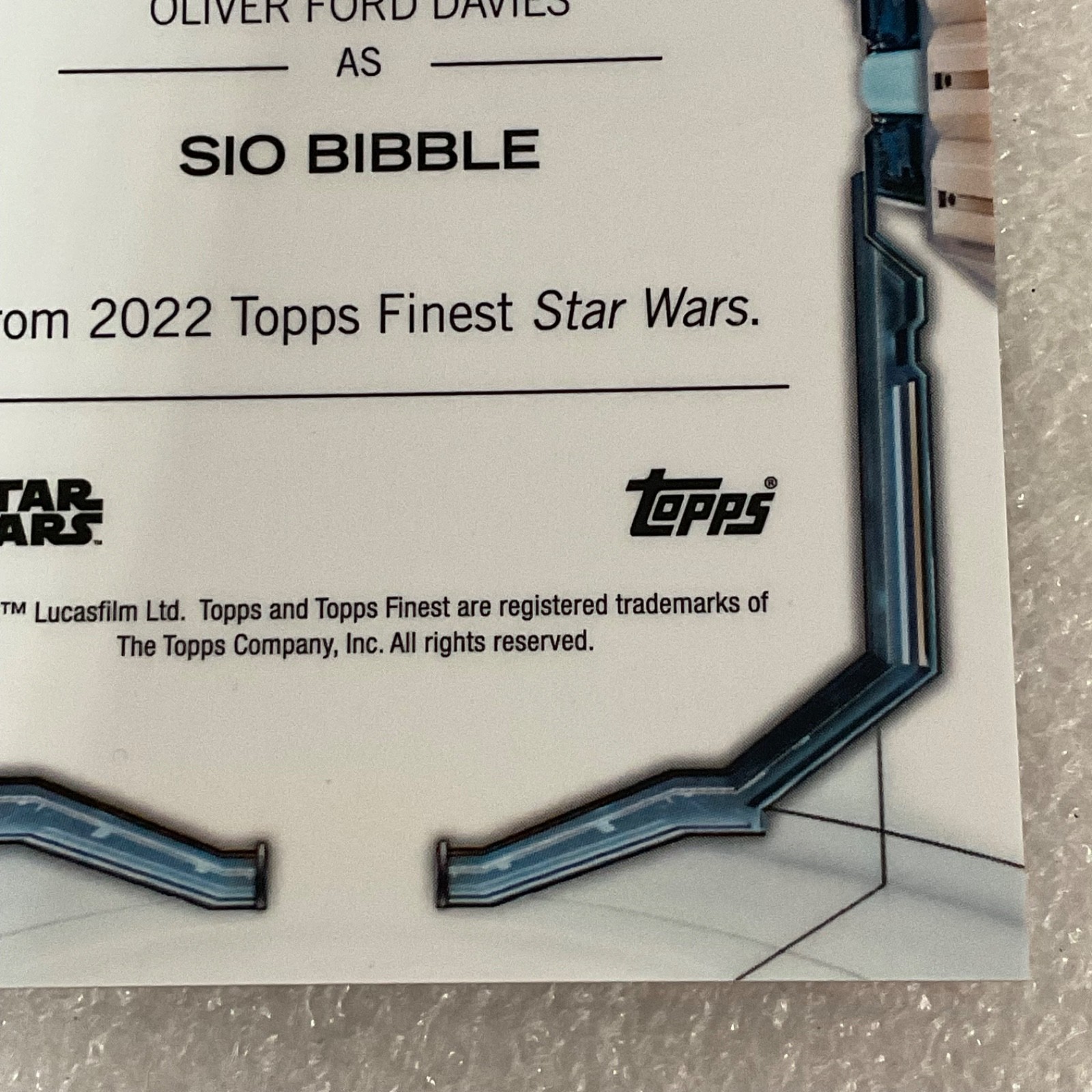 2022 Topps Finest Star Wars Sio Bibble Auto FA-OFD /299 Oliver Ford Davies - Image 10