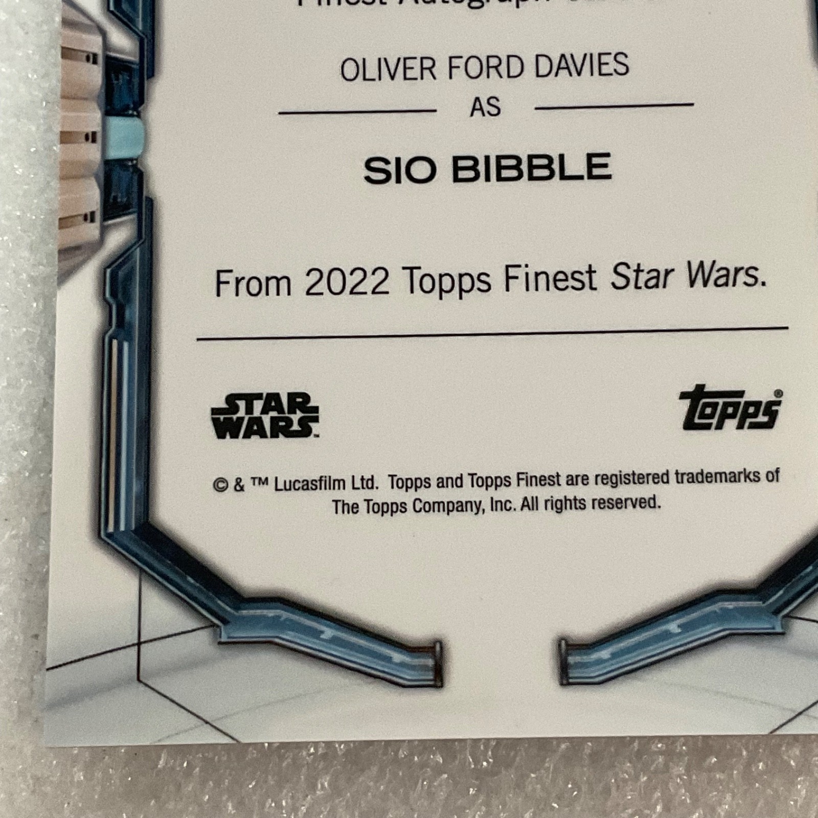 2022 Topps Finest Star Wars Sio Bibble Auto FA-OFD /299 Oliver Ford Davies - Image 11