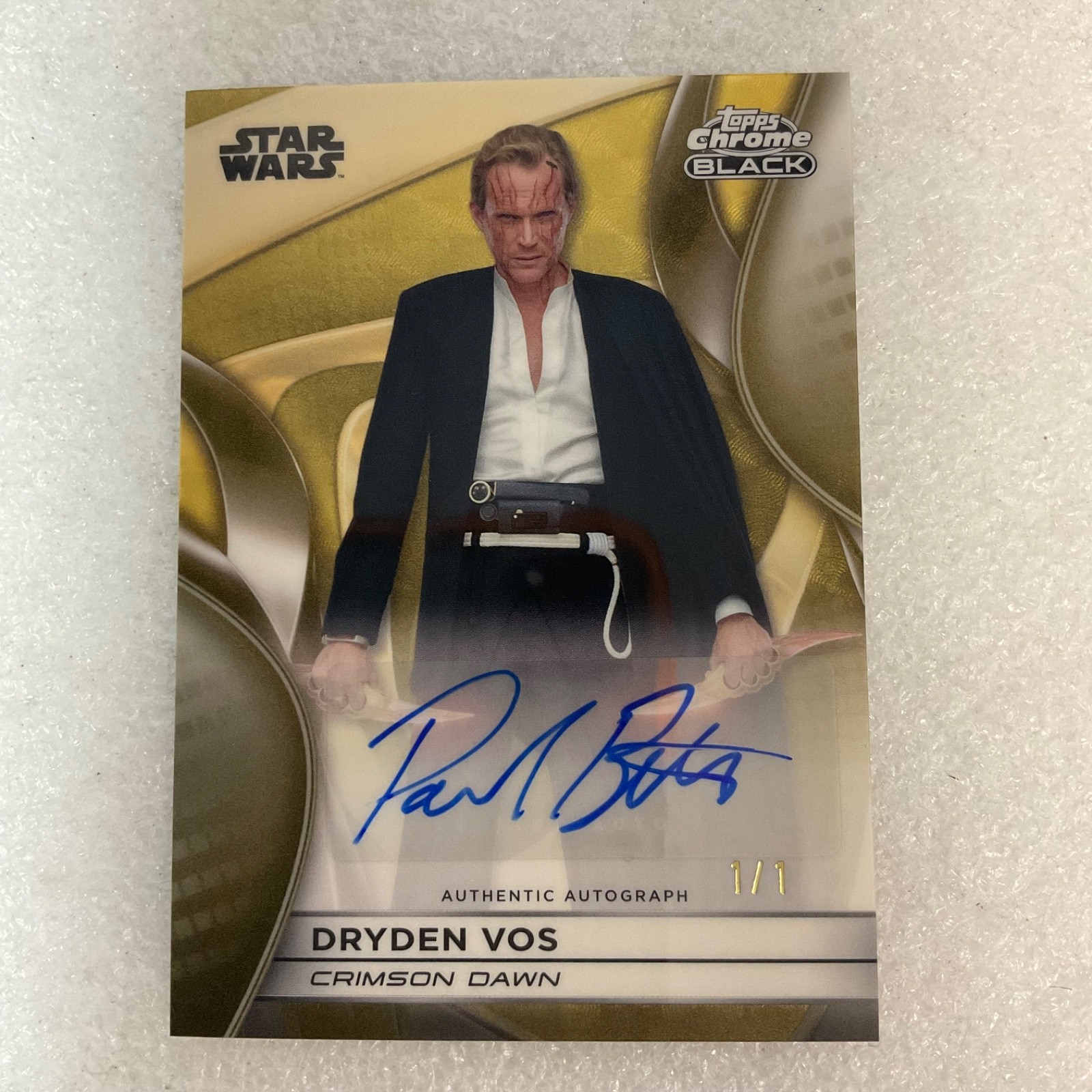 Star Wars Smugglers Outpost Dryden Vos Paul Bettany Auto 1/1 CB-PB - Image 1