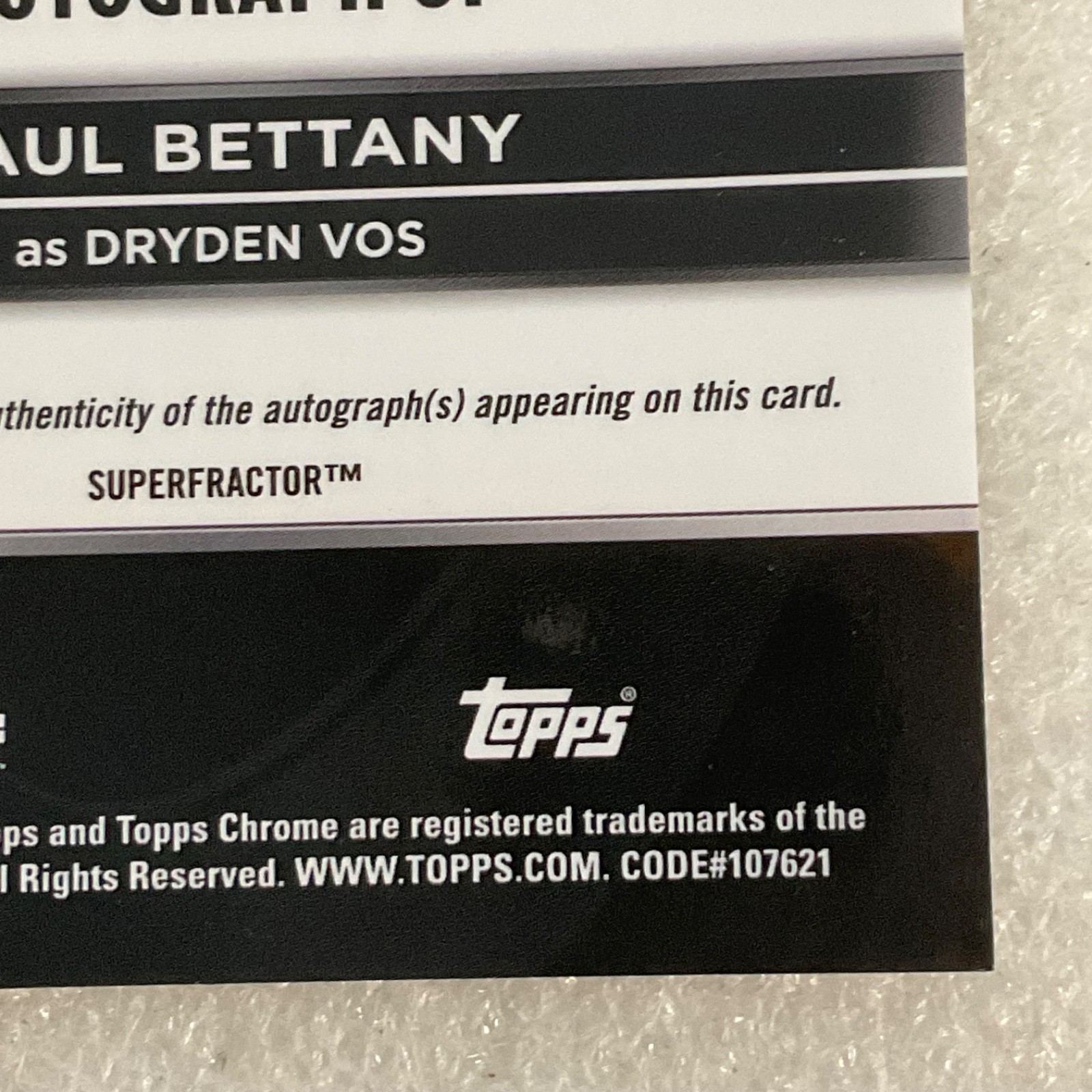 Star Wars Smugglers Outpost Dryden Vos Paul Bettany Auto 1/1 CB-PB - Image 15