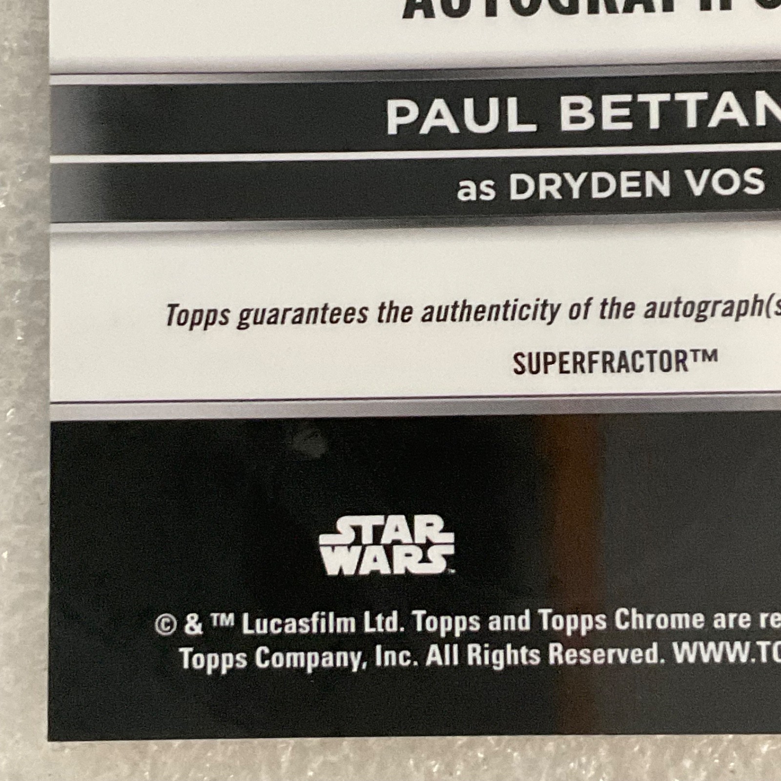 Star Wars Smugglers Outpost Dryden Vos Paul Bettany Auto 1/1 CB-PB - Image 16