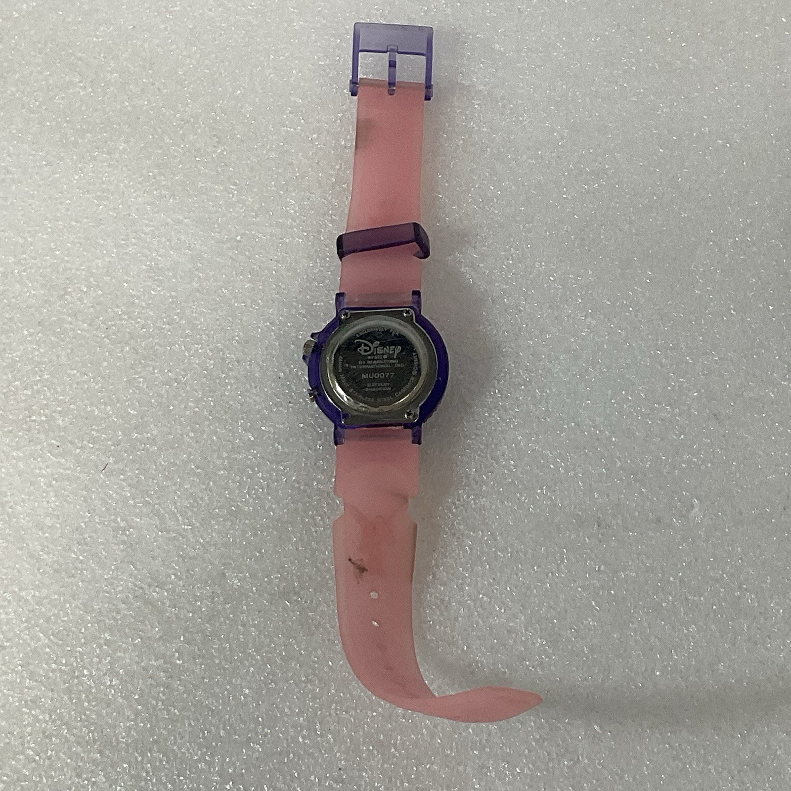 Disney Tinkerbell Watch M10077 Pink Purple Youth Girls Analog Quartz Rare Worn - Image 6