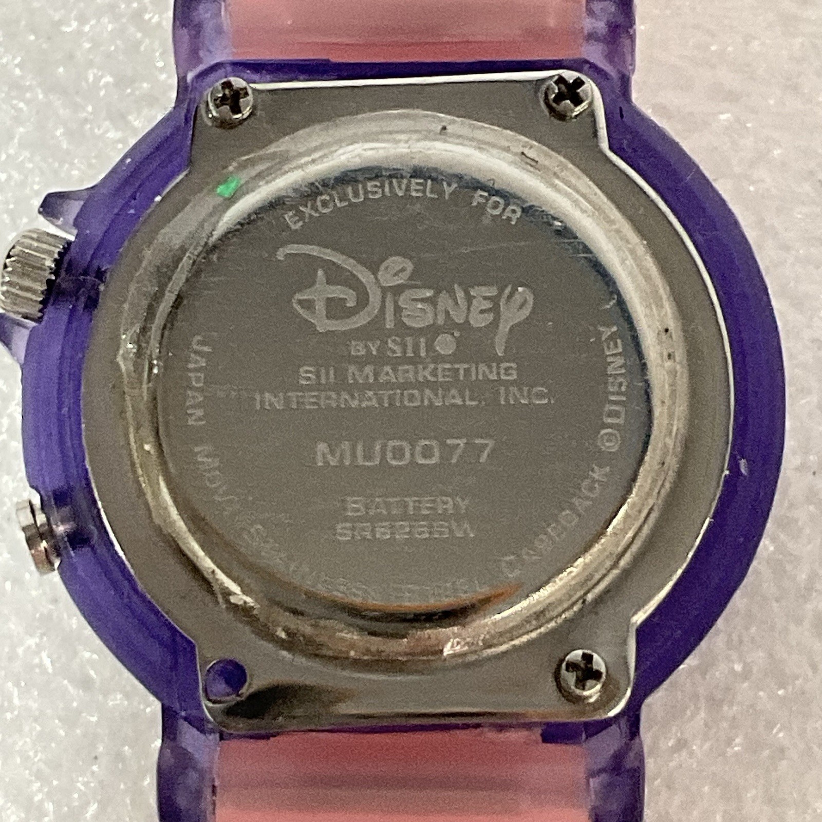 Disney Tinkerbell Watch M10077 Pink Purple Youth Girls Analog Quartz Rare Worn - Image 7