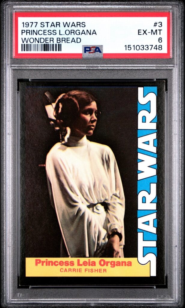 1977 Star Wars Wonder Bread #3 Princess Leia Organa #151033748 PSA 6 - Image 1