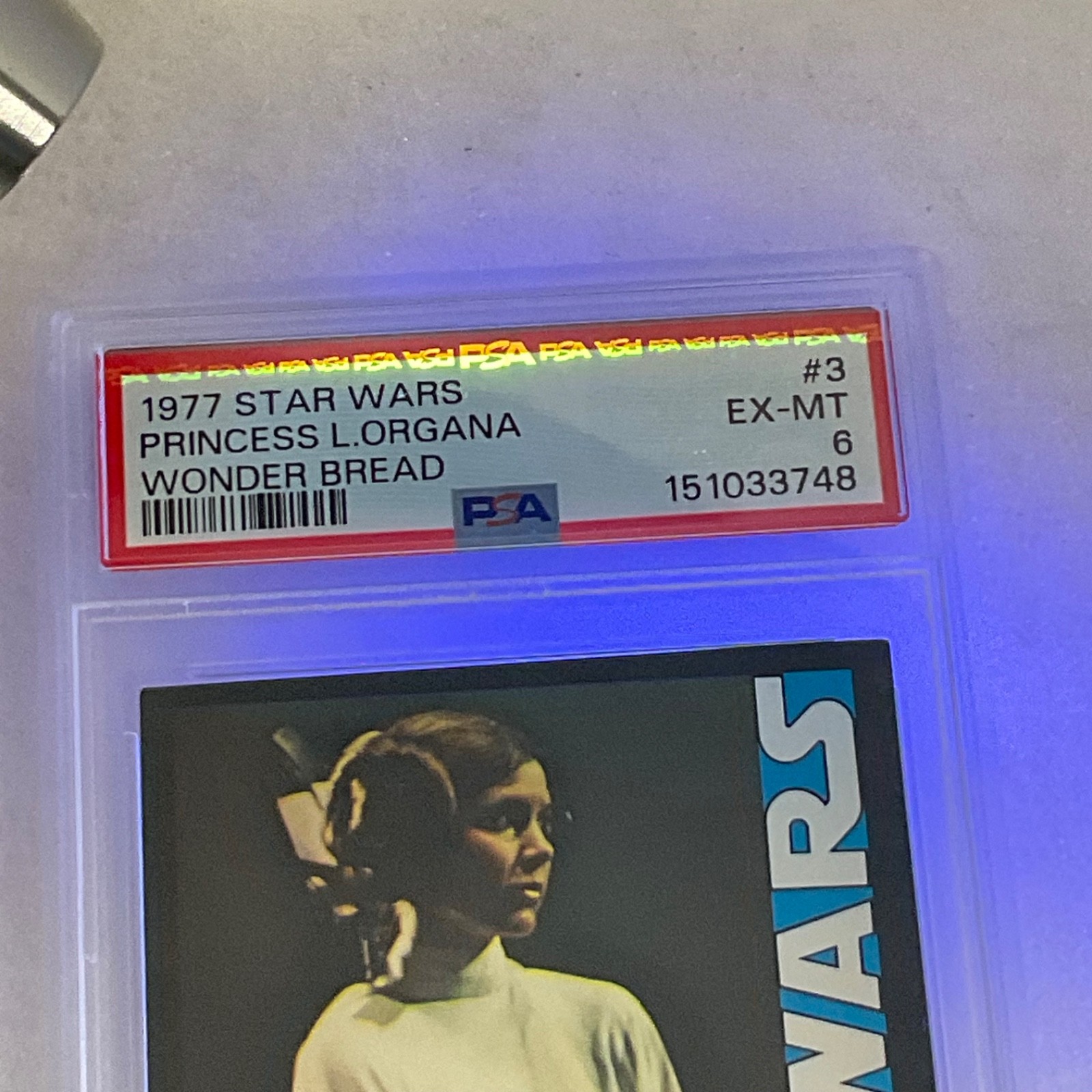 1977 Star Wars Wonder Bread #3 Princess Leia Organa #151033748 PSA 6 - Image 17