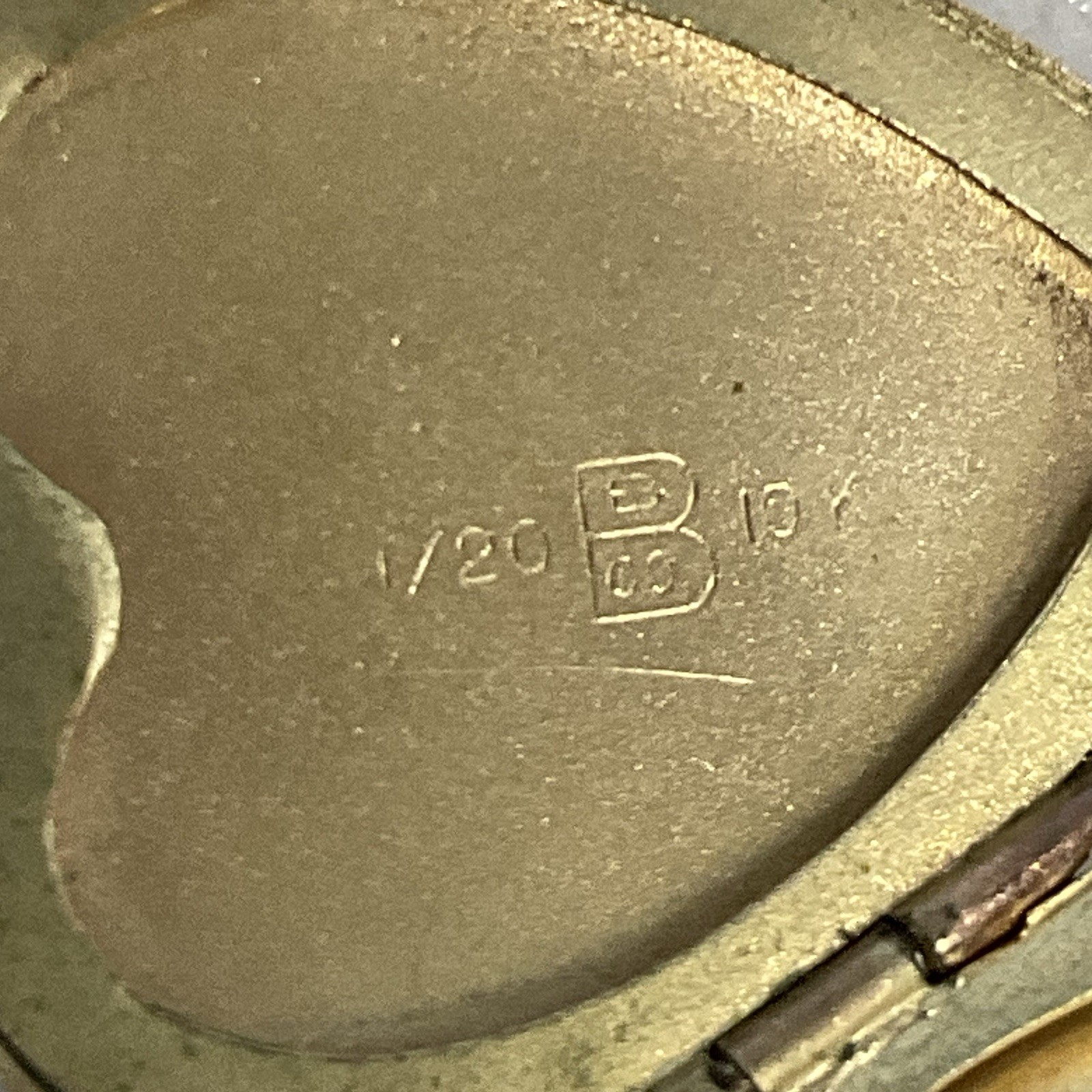 Vintage B.A. Ballou 1/20 10K GF Gold Heart Locket Pendant Floral Etched Jewelry - Image 14