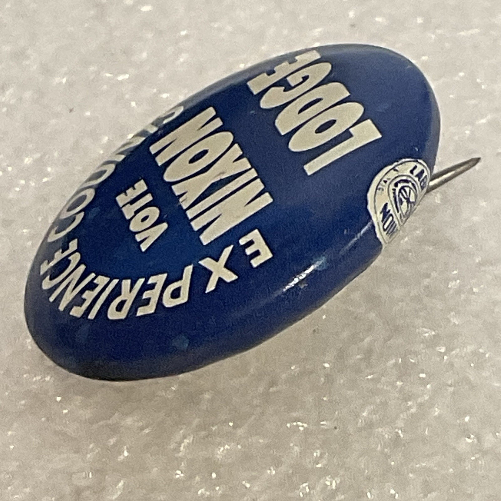 Experience Counts Vote Nixon Lodge Blue & White Vintage 1” Button Pin Pinback - Image 4