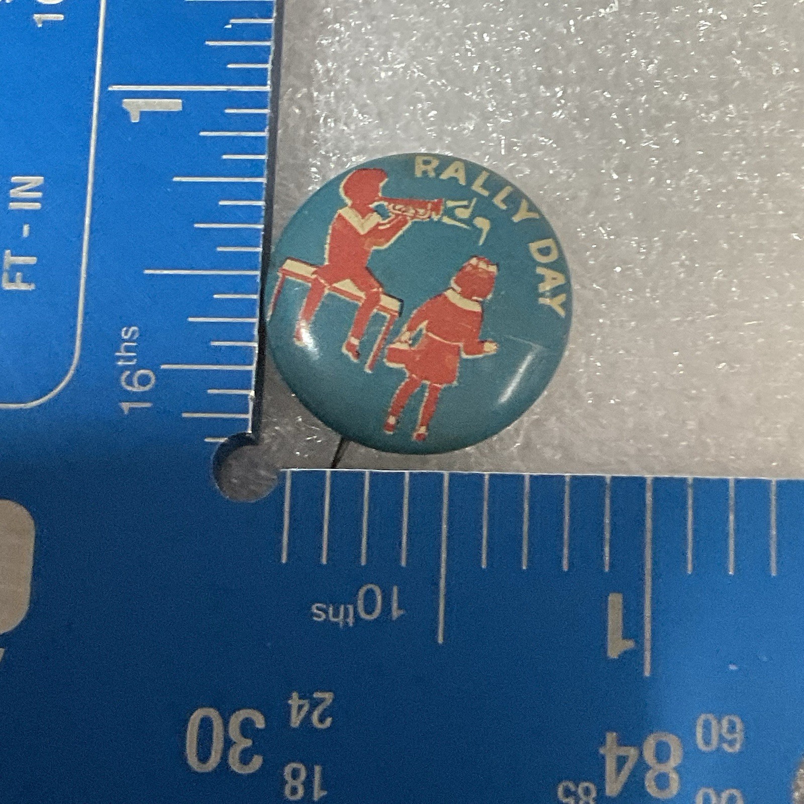 Rally Day .75” Vintage Button Made By Better SS Supply Royal Oak Mich - Image 7