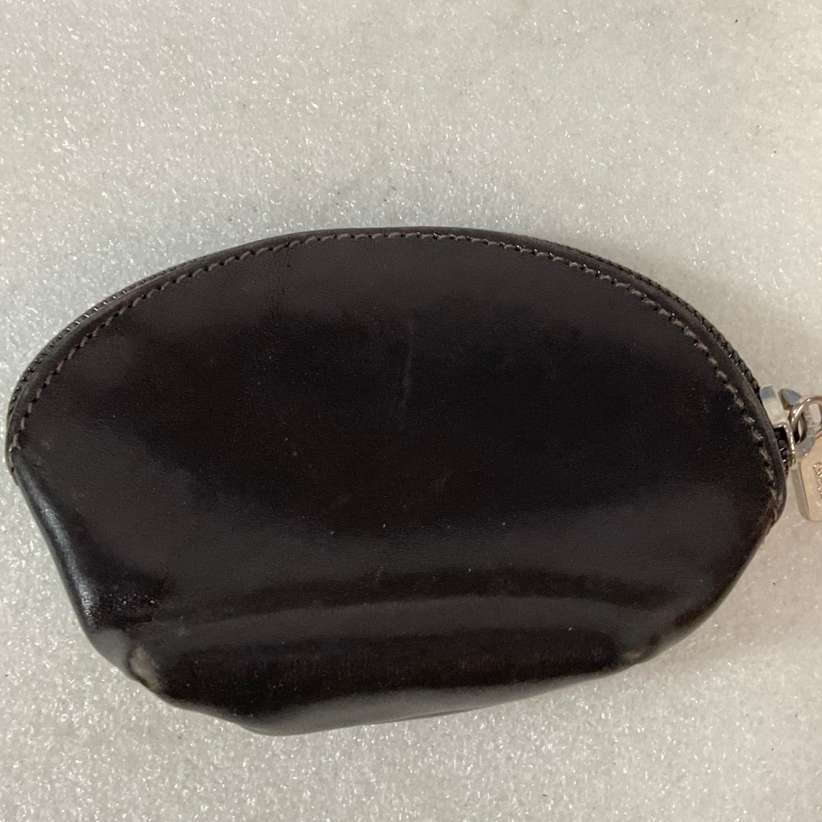 Roots Brown Leather Zip Coin Purse Made In Canada 4.75in - Image 4