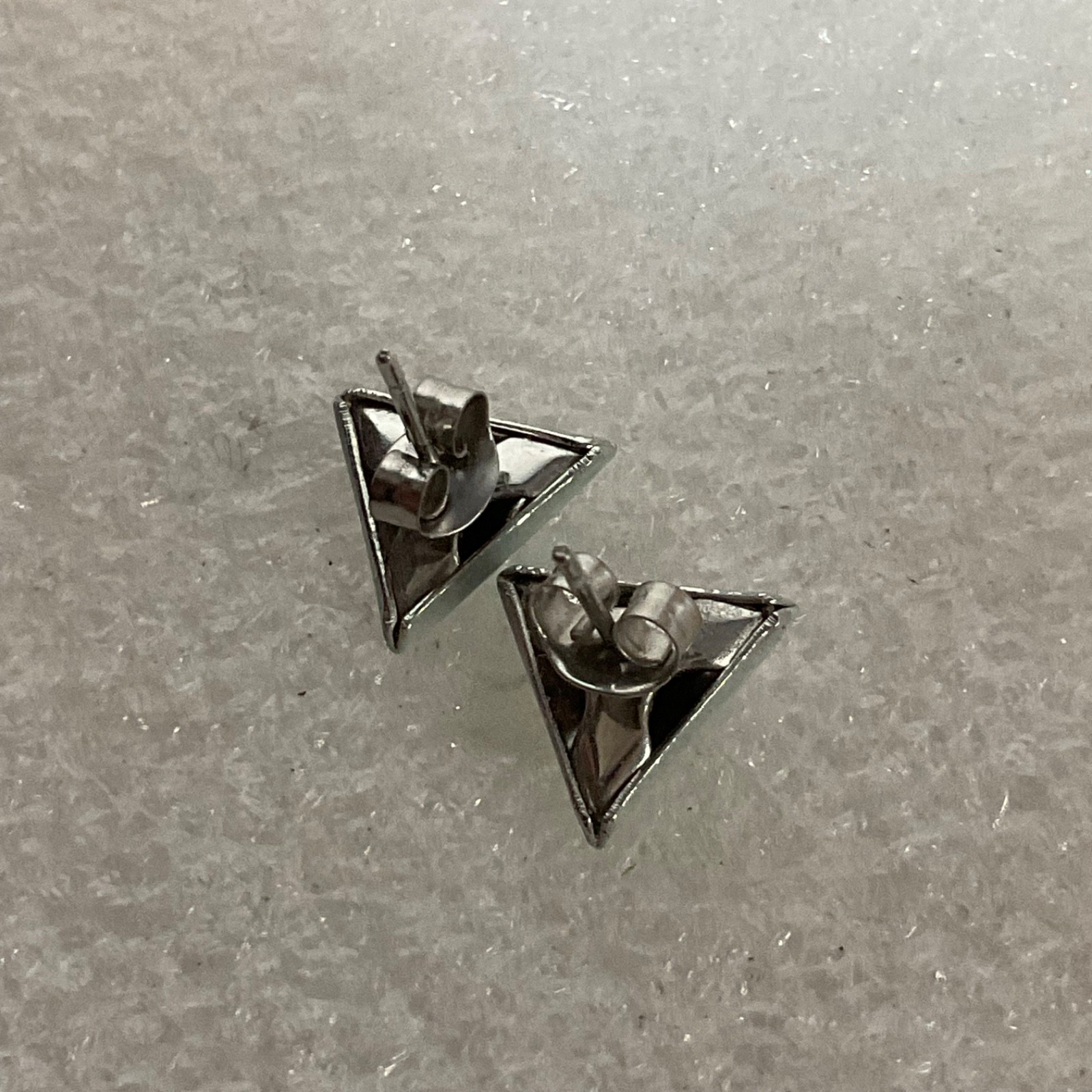 Vintage Mint Green Triangle Stud Earrings 0.5in Geometric Minimalist Jewelry - Image 12