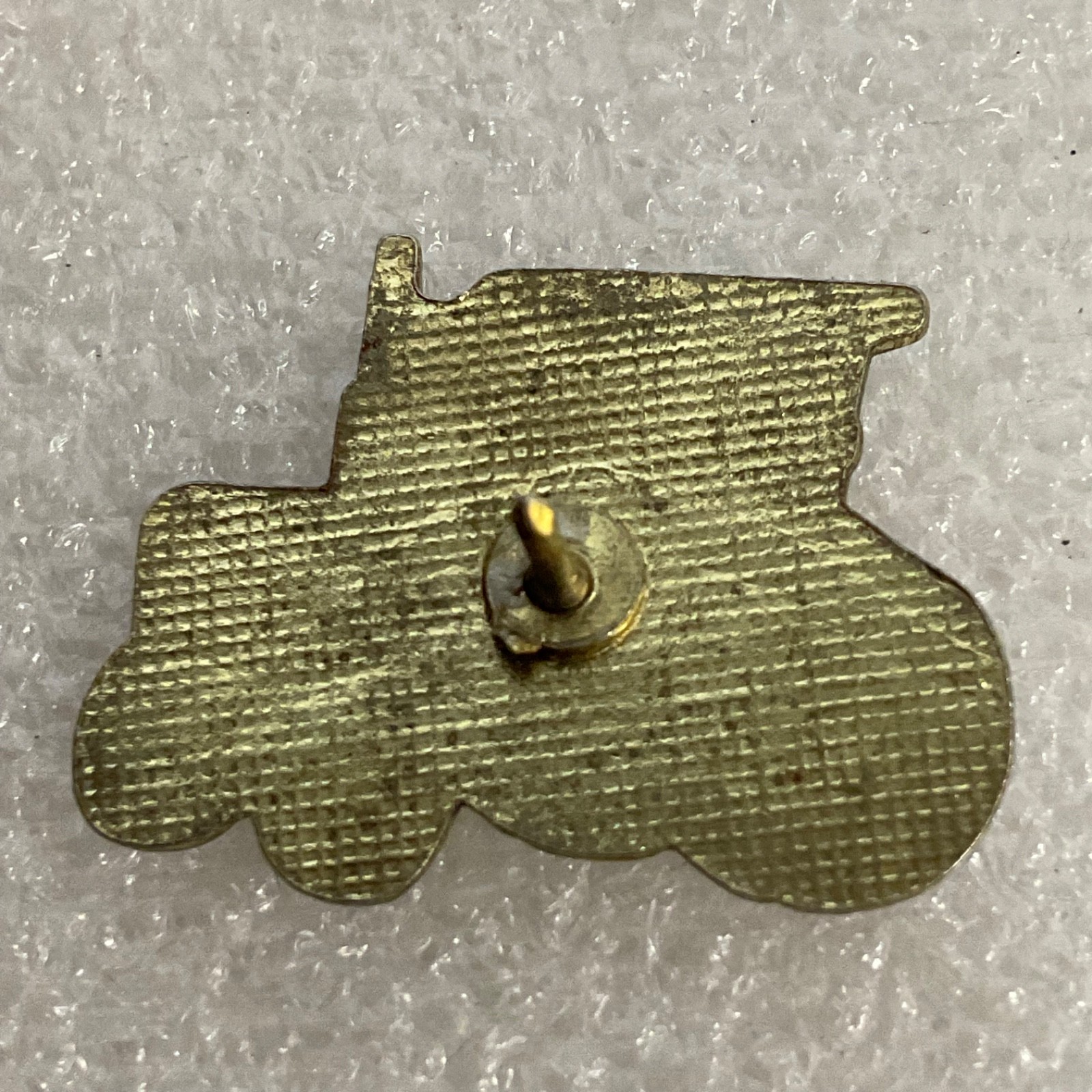 Green Yellow Gold Vintage Tractor Lapel Pin Farm Equipment Collectible Badge - Image 2
